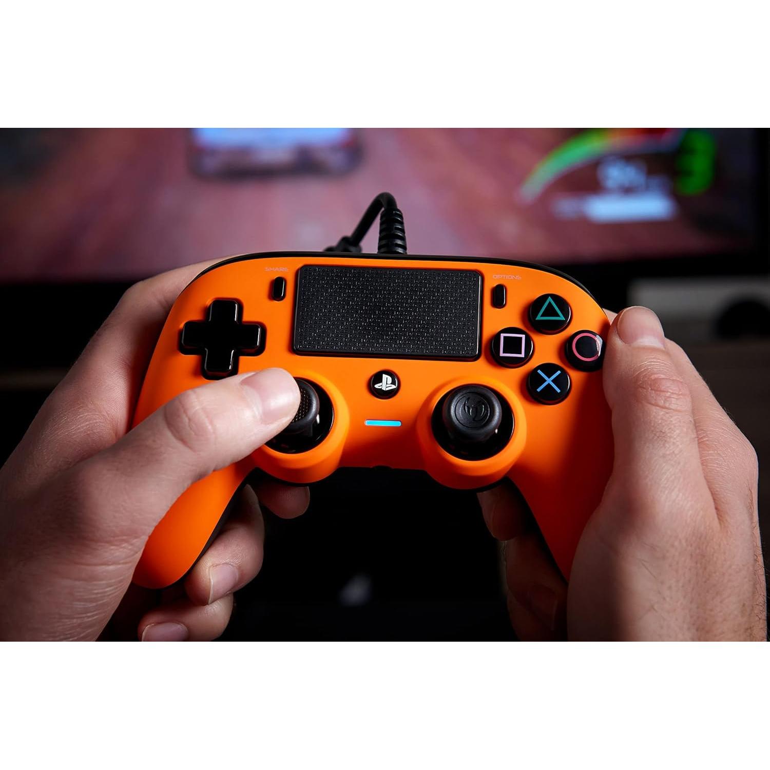 Controlador Compacto con Cable Nacon PS4 Naranja 427g