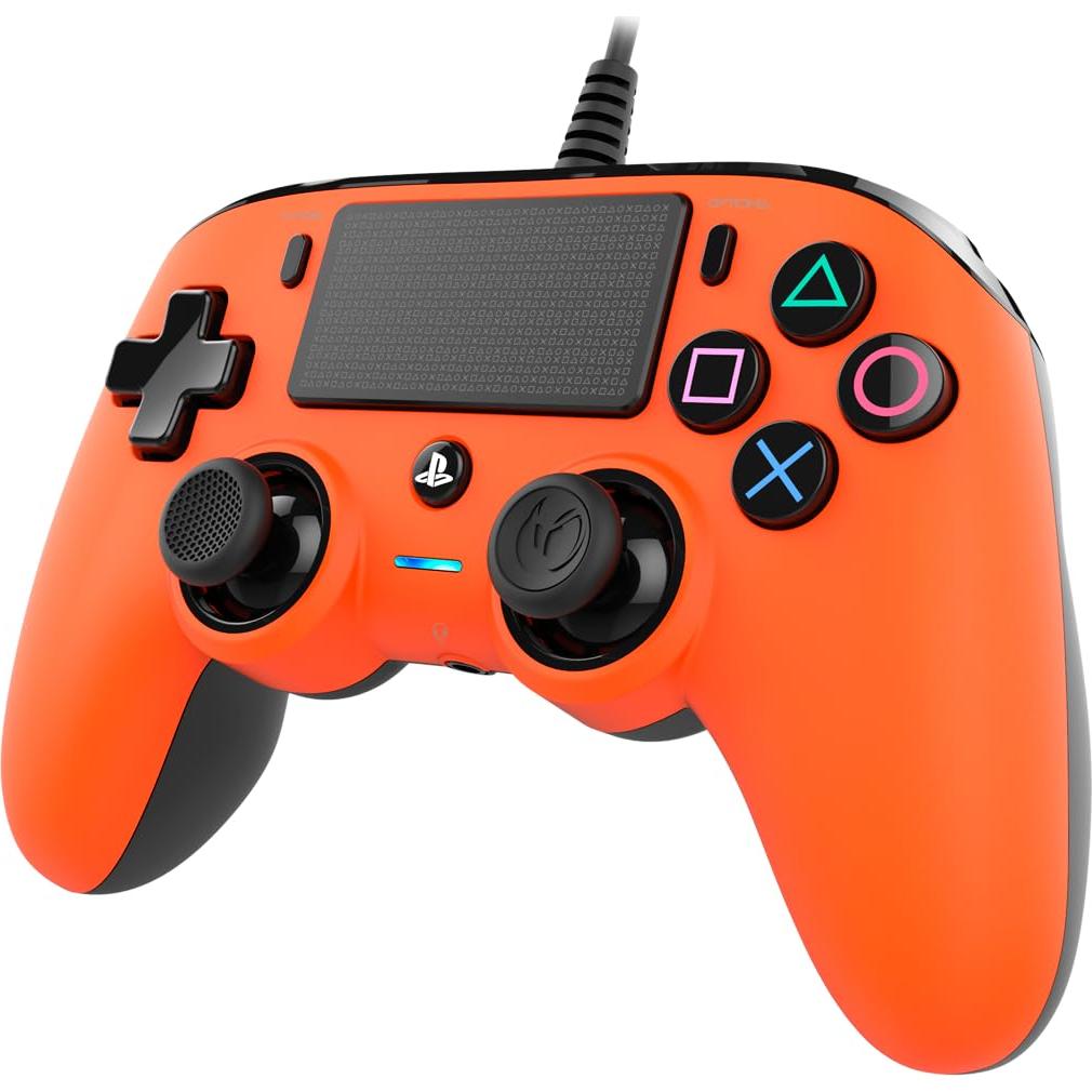 Controlador Compacto con Cable Nacon PS4 Naranja 427g