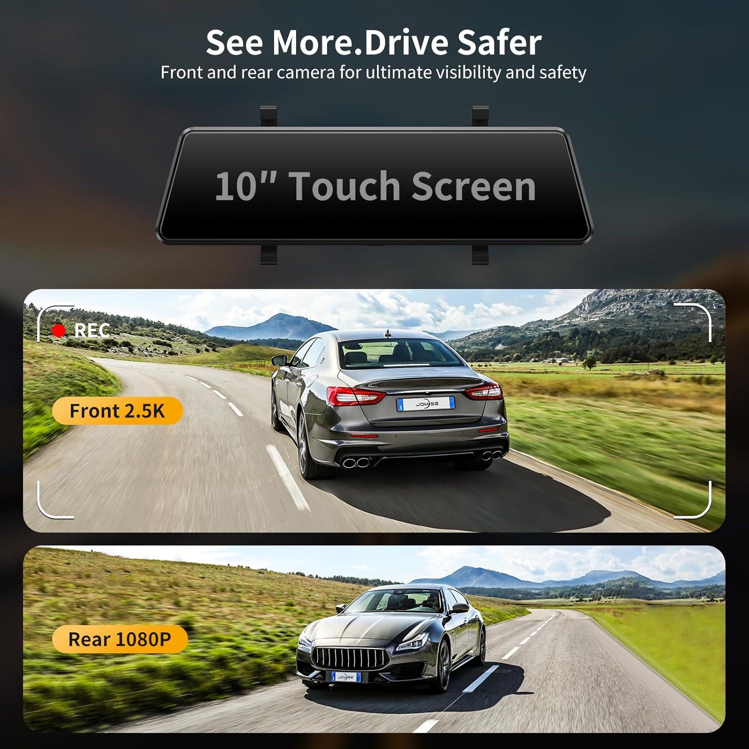 Cámara de Espejo JOMISE C810 2.5K con CarPlay y Audio FM