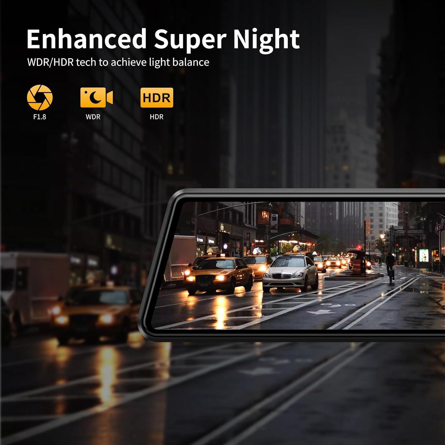 Cámara de Espejo JOMISE C810 2.5K con CarPlay y Audio FM