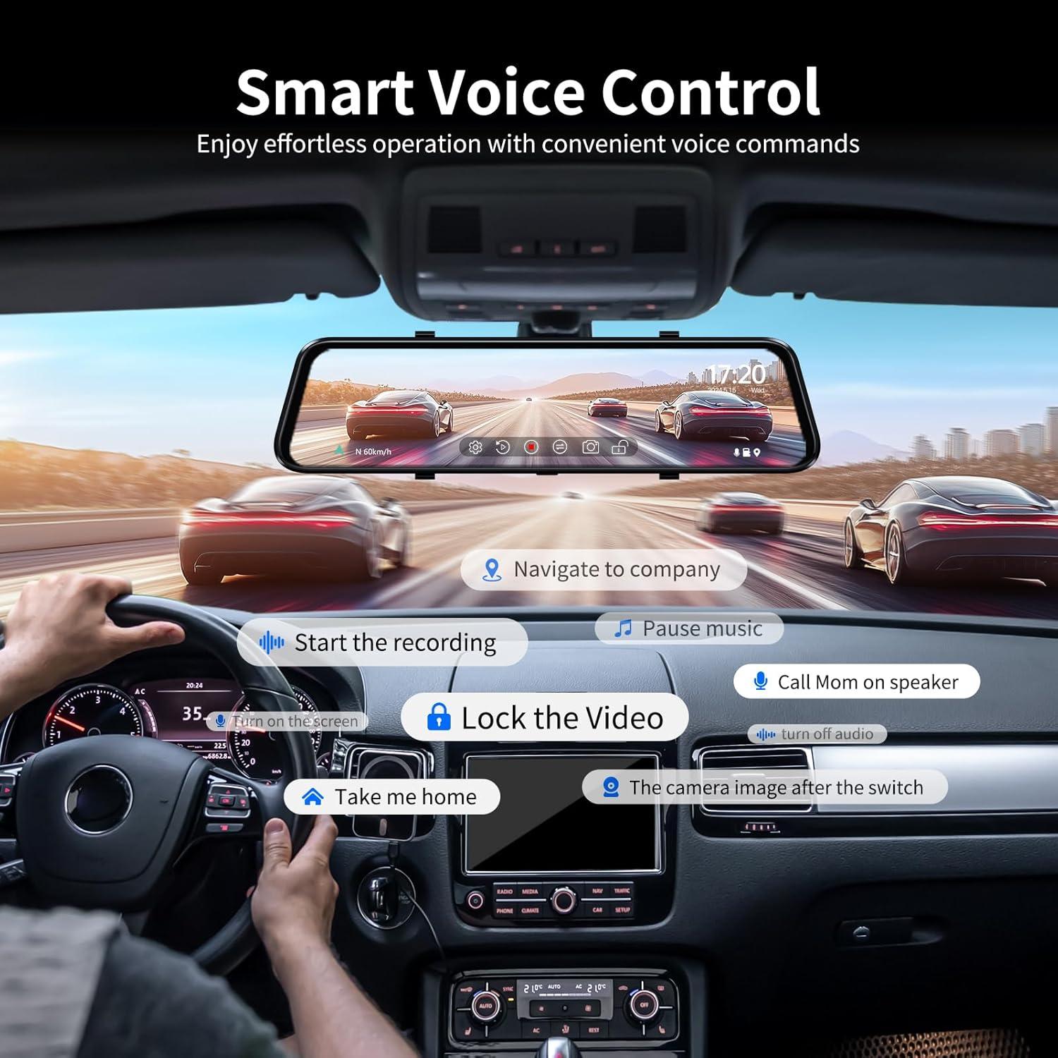 Cámara de Espejo JOMISE C810 2.5K con CarPlay y Audio FM