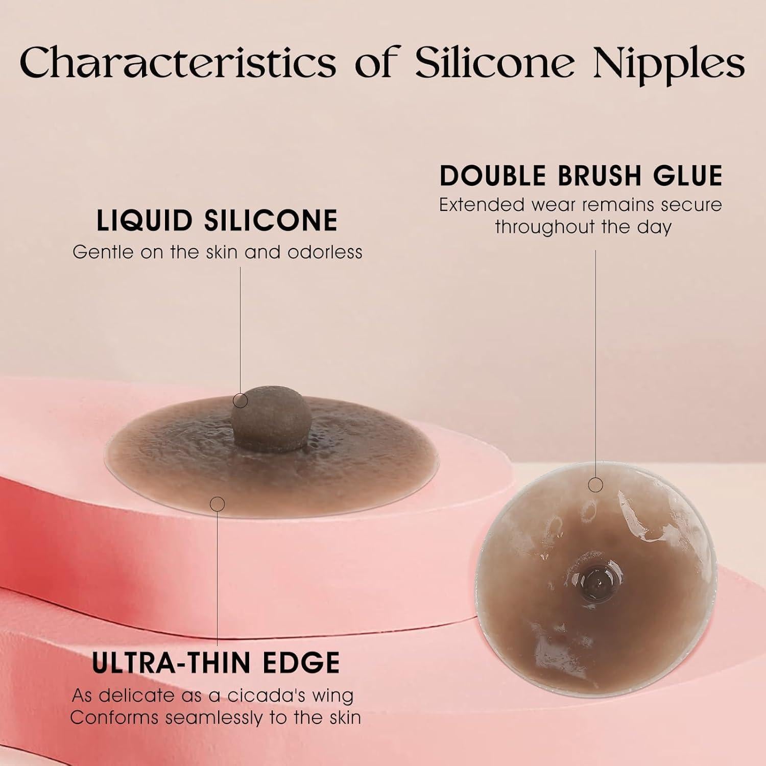 Nipples Silicona Adhesiva Reutilizables Vollence Mediano