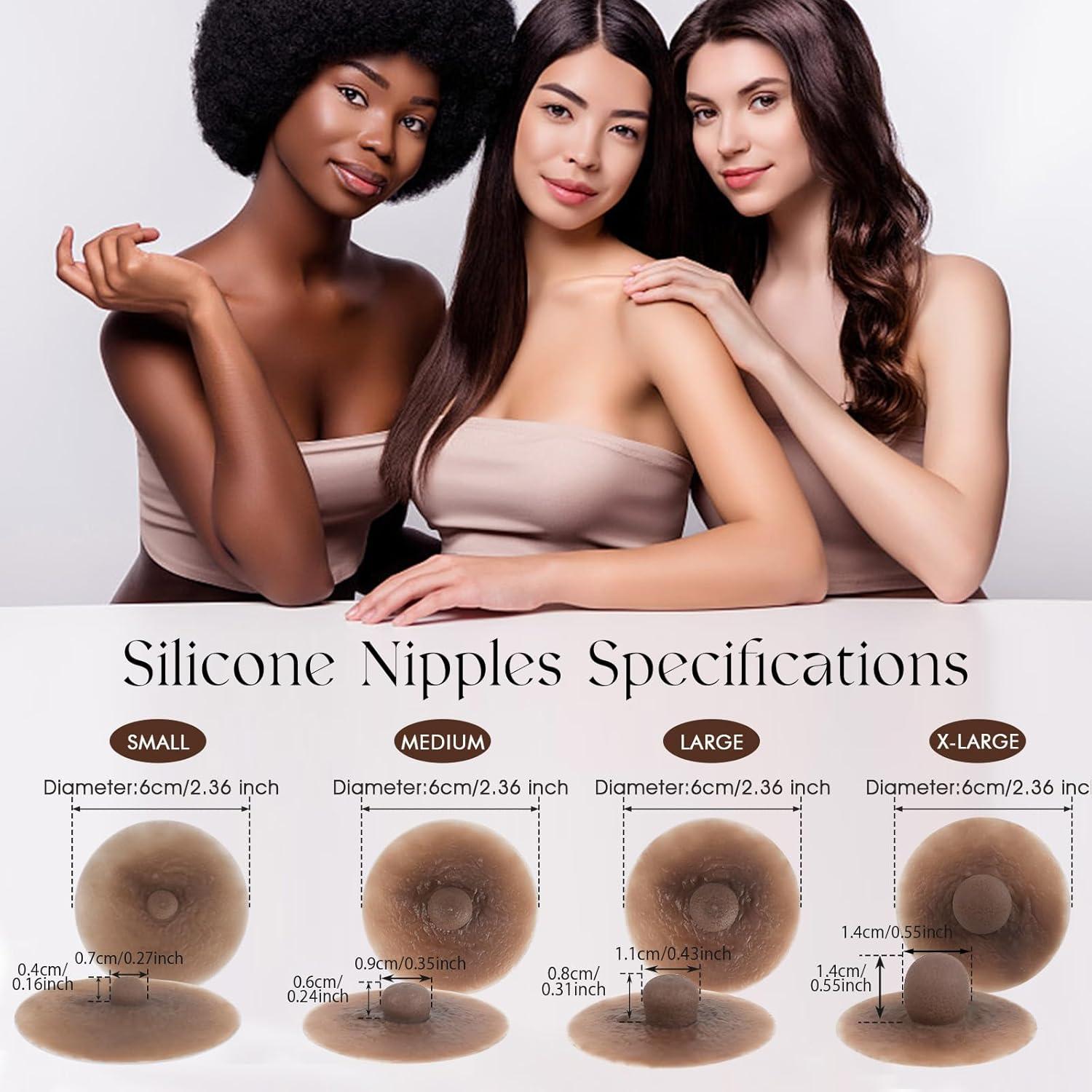 Nipples Silicona Adhesiva Reutilizables Vollence Mediano