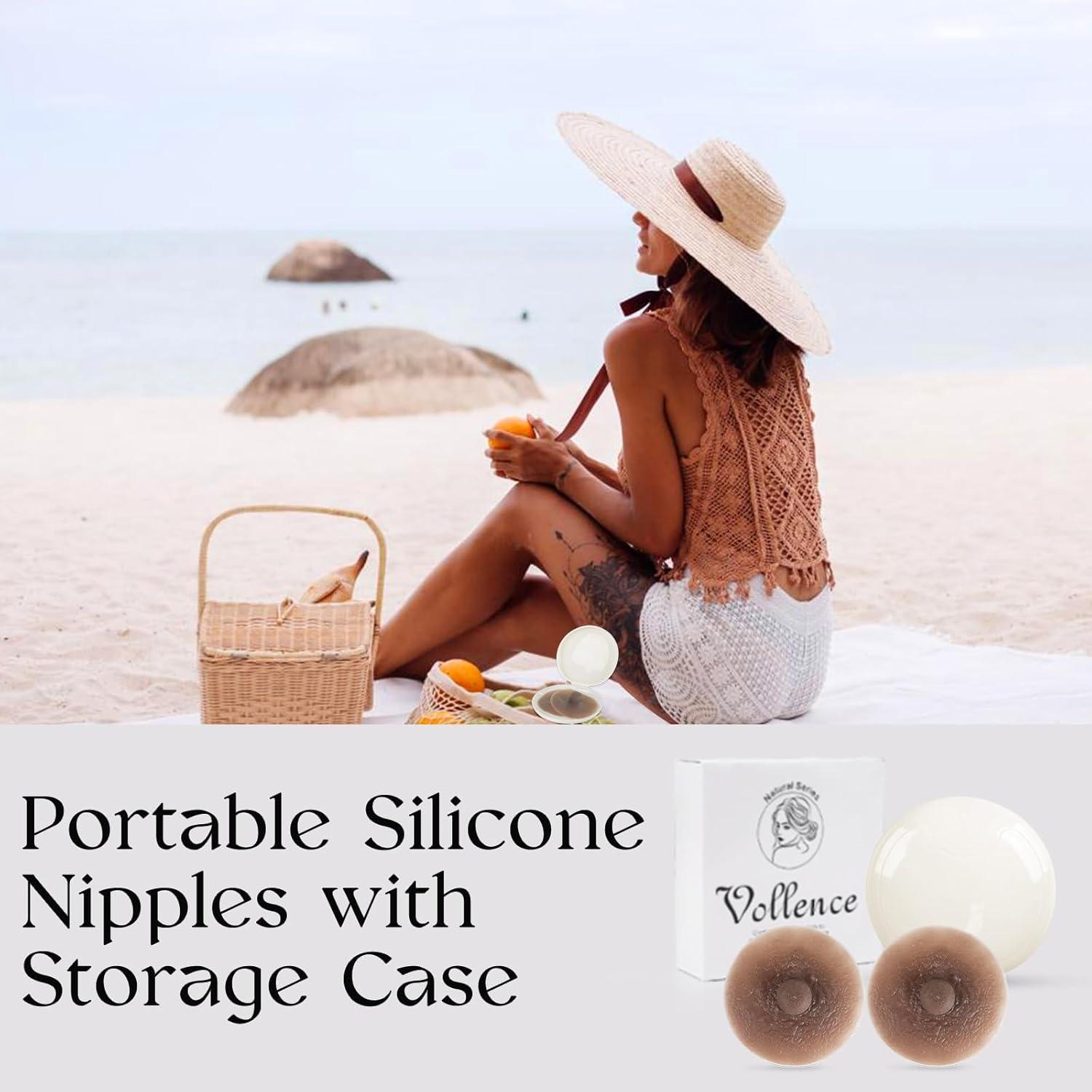 Nipples Silicona Adhesiva Reutilizables Vollence Mediano