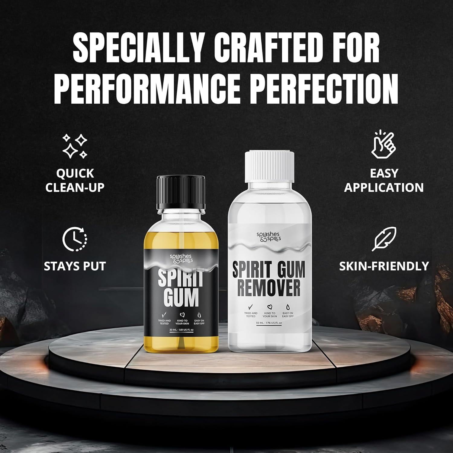 Adhesivo y Removedor de Goma Espiritual 30ml/50ml Splashes & Spills