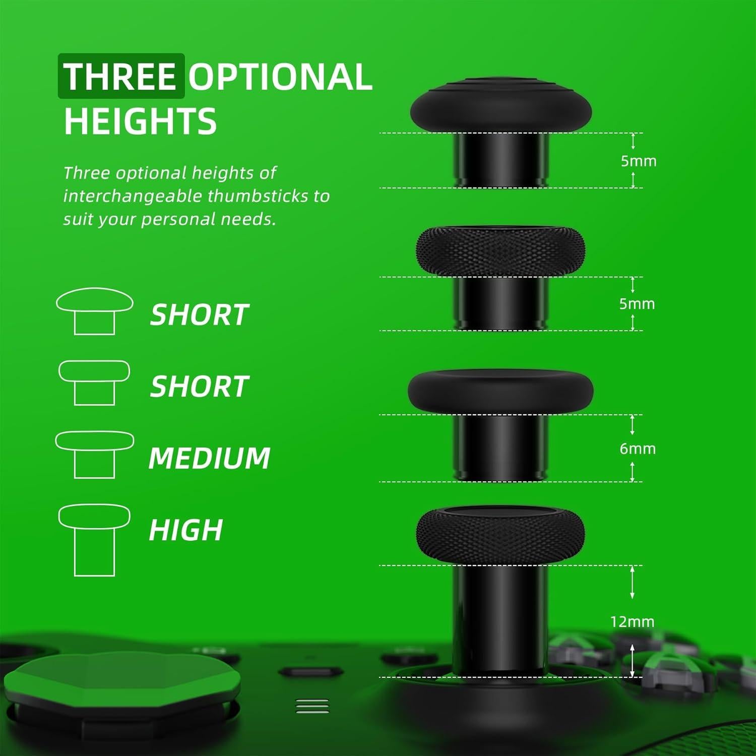 Thumbsticks de Metal eXtremeRate 6 en 1 para Xbox Elite 2