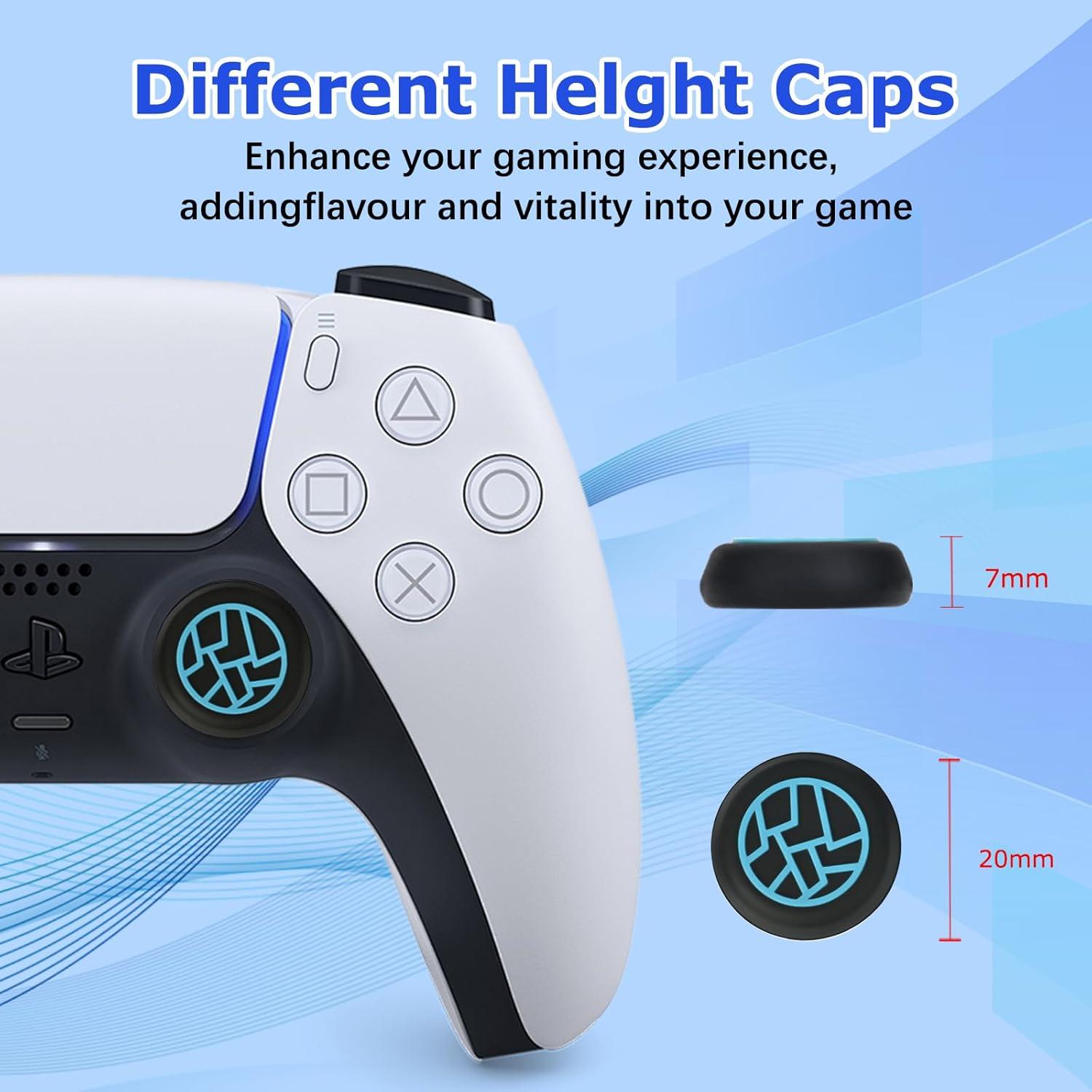 Tapas de Agarre para Pulgar DLseego - Azul - Xbox, PS5, Switch