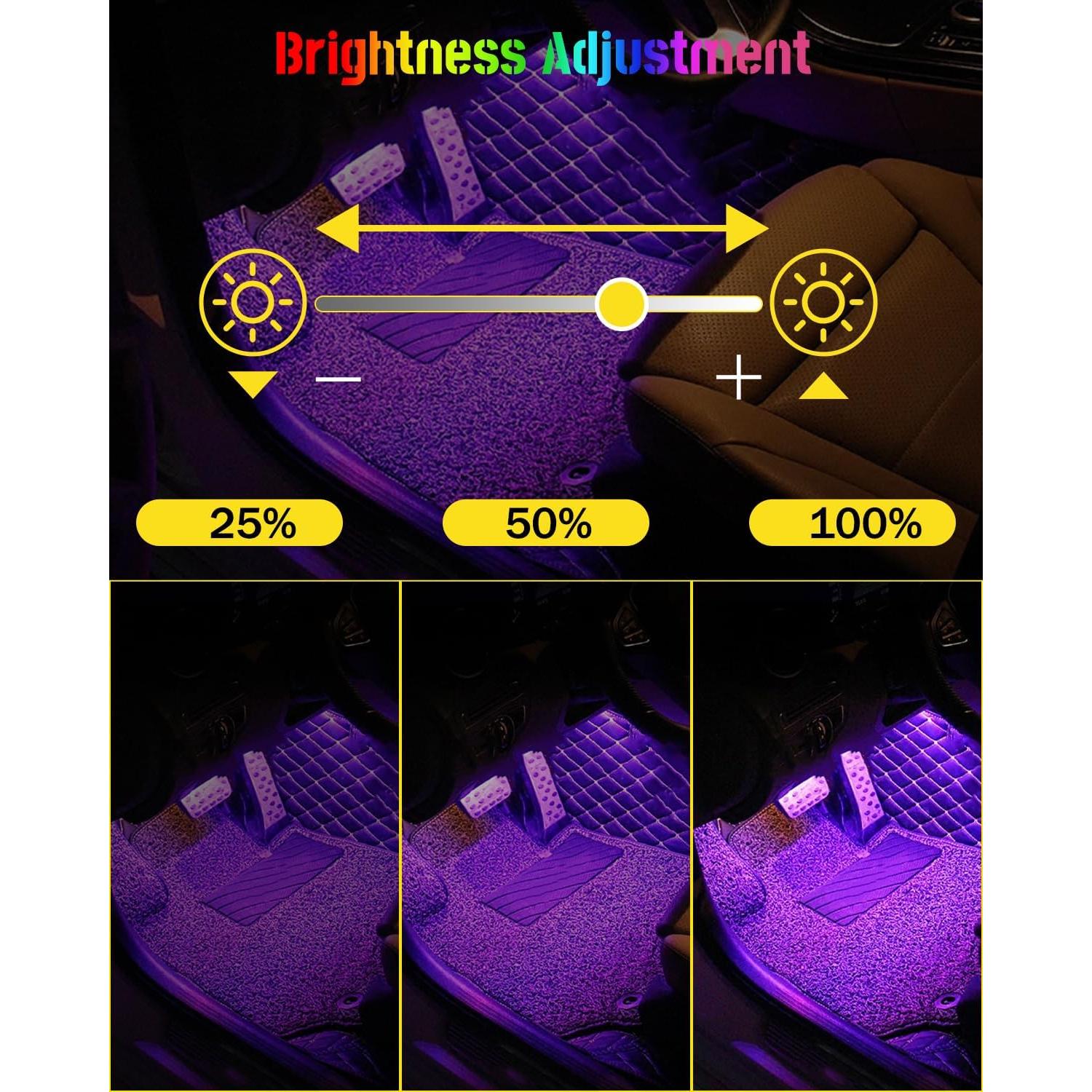 Luces LED de Interior para Coche YONGMING RGB Control APP 12V