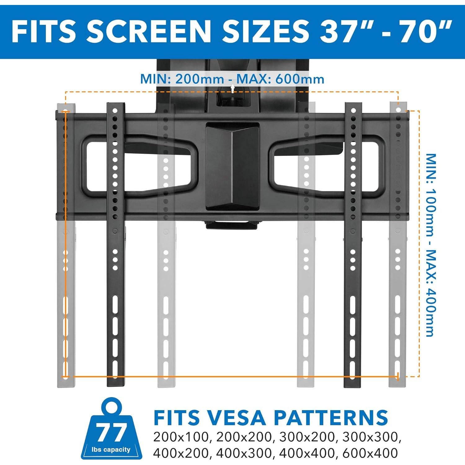 Soporte de TV Motorizado Mount-It! MI-386 para Chimenea 35 Kg
