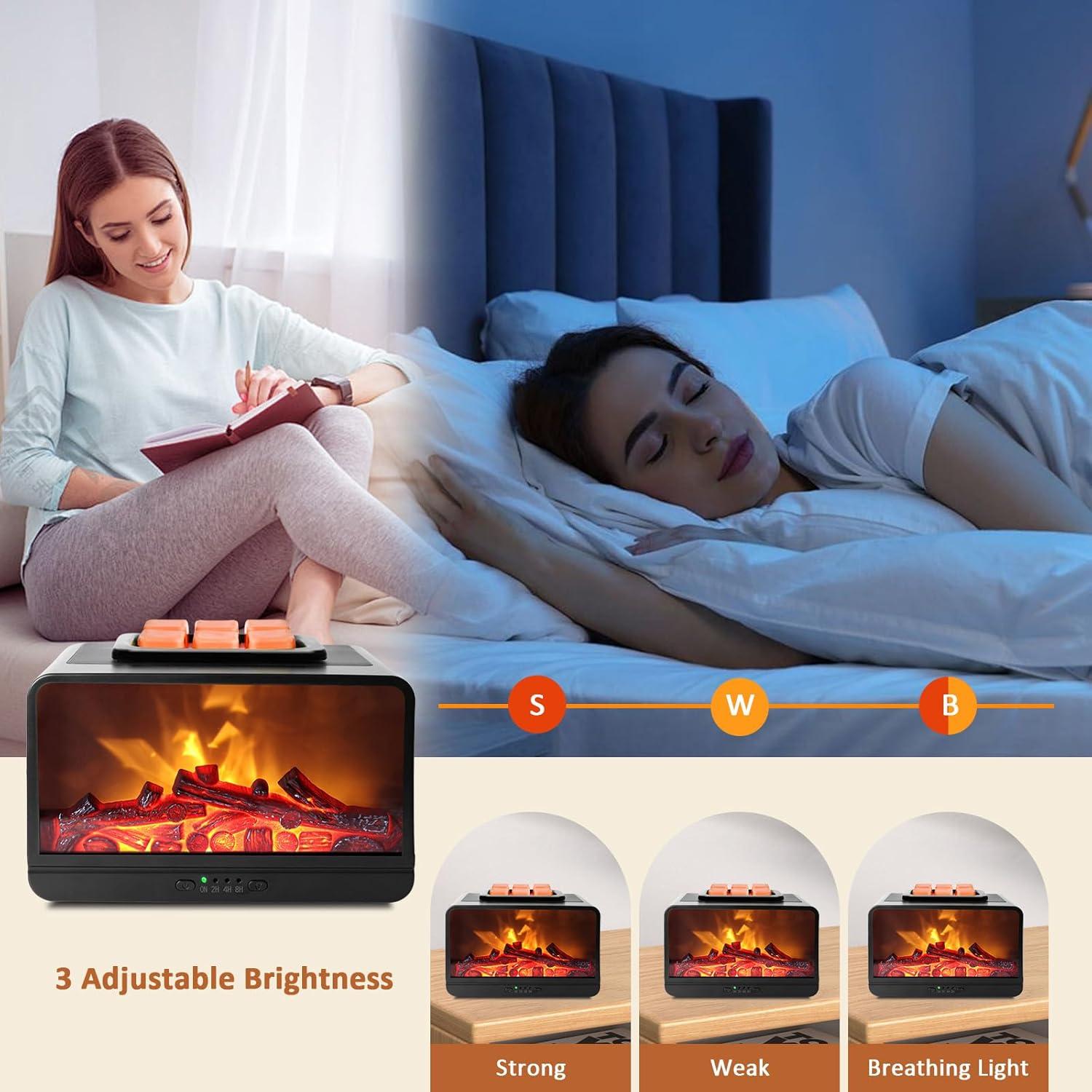 Calentador de Cera Eléctrico Maromamix con Llama 3D y Temporizador