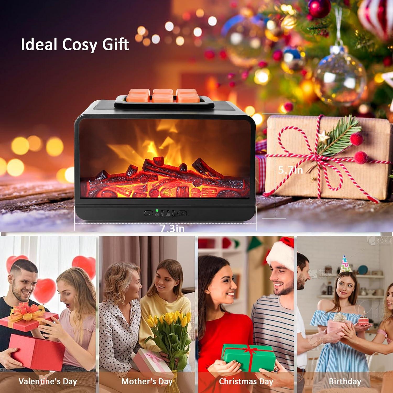 Calentador de Cera Eléctrico Maromamix con Llama 3D y Temporizador