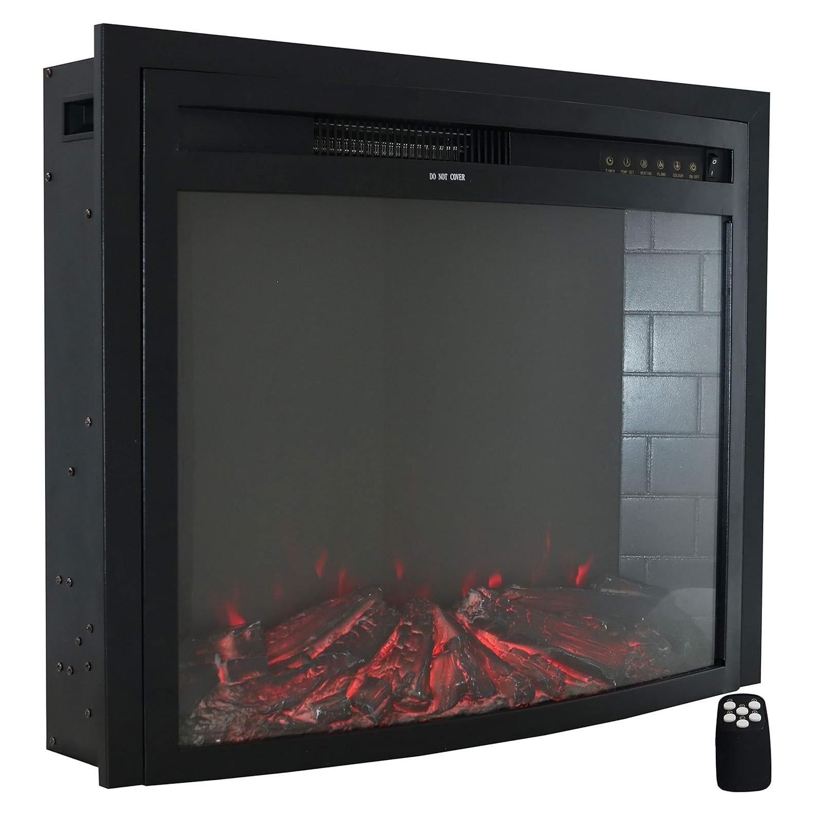 Insertador de Chimenea Eléctrica Sunnydaze 66 cm Negro