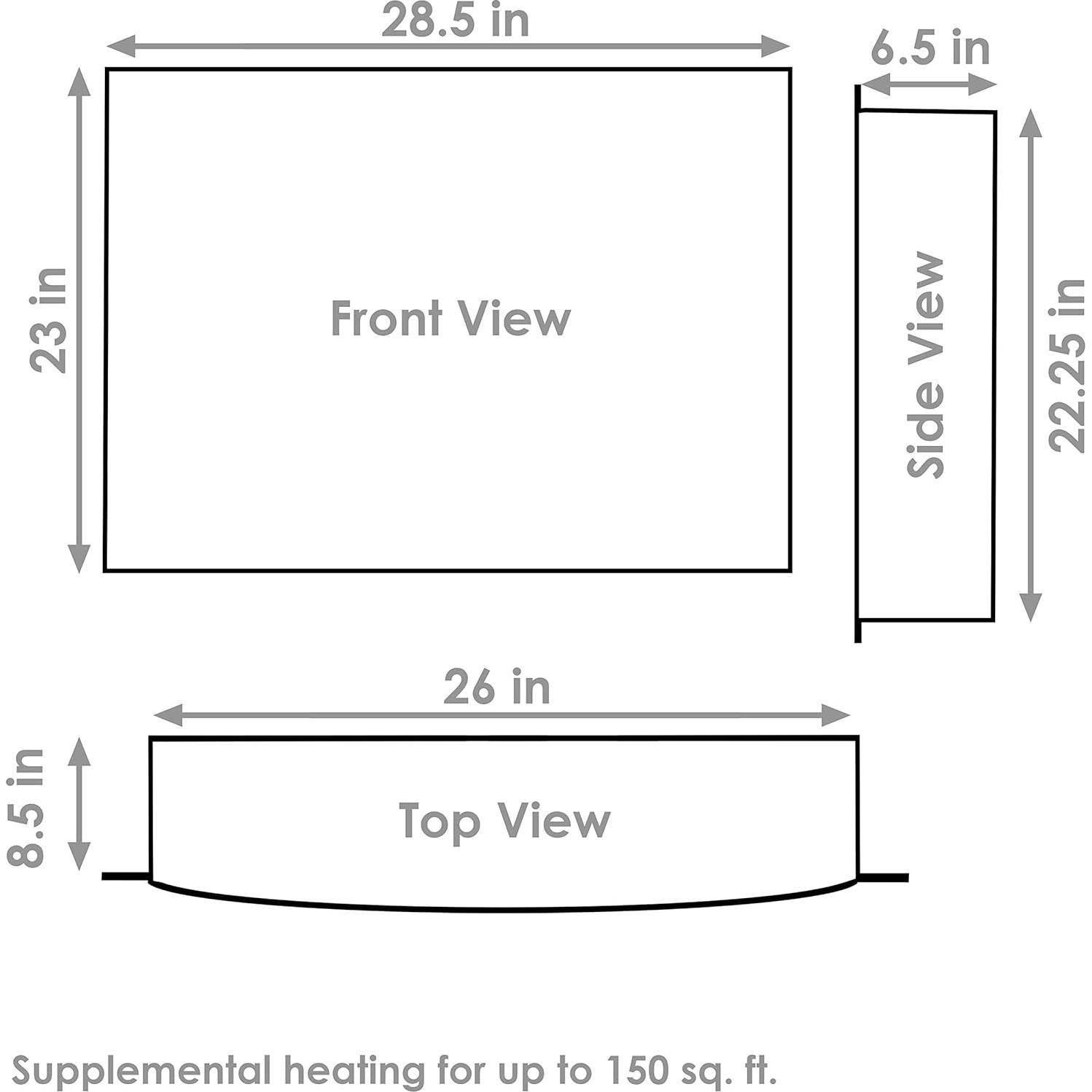 Insertador de Chimenea Eléctrica Sunnydaze 66 cm Negro