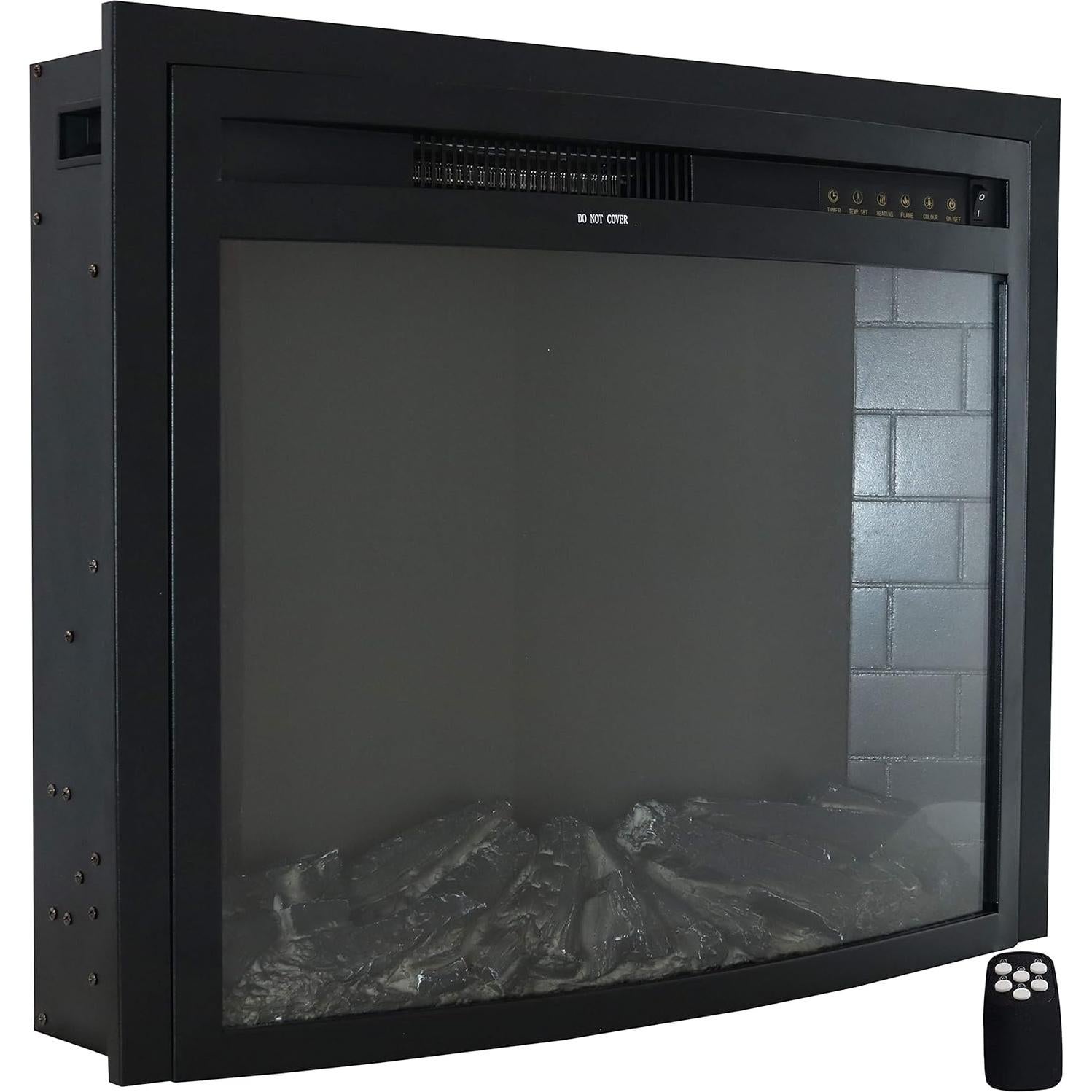 Insertador de Chimenea Eléctrica Sunnydaze 66 cm Negro