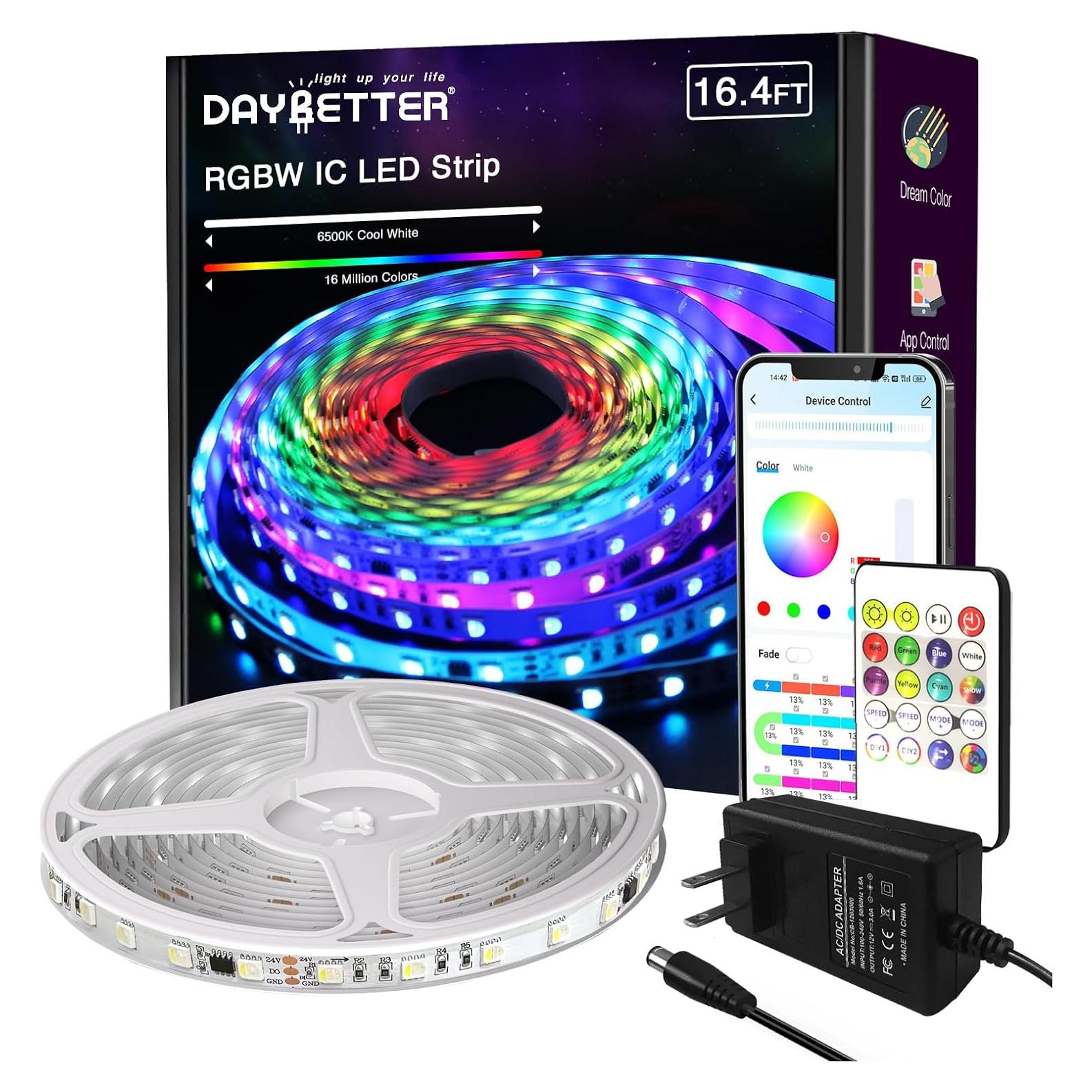 Tira LED Inteligente DAYBETTER 5m RGBW 6500K Control APP