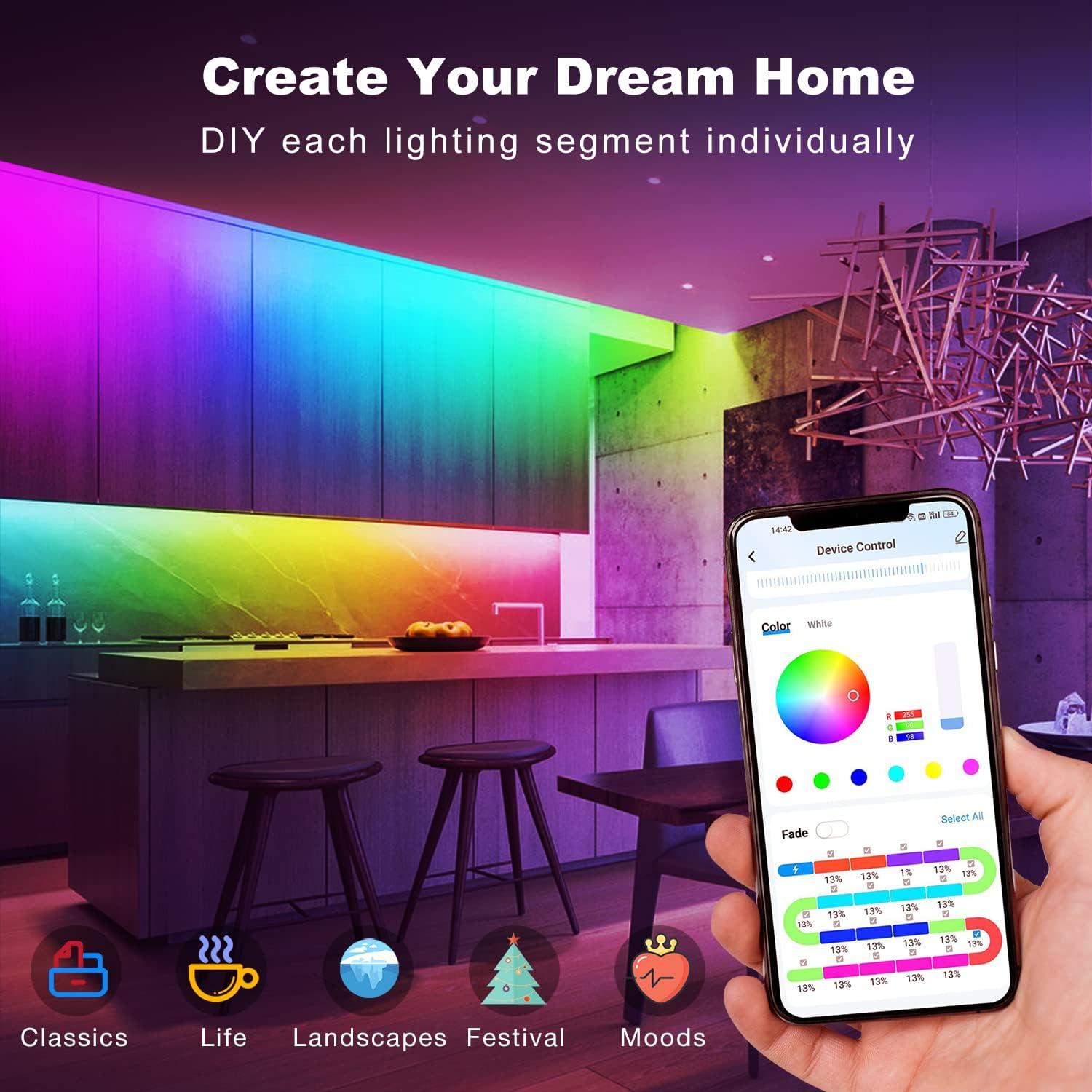 Tira LED Inteligente DAYBETTER 5m RGBW 6500K Control APP