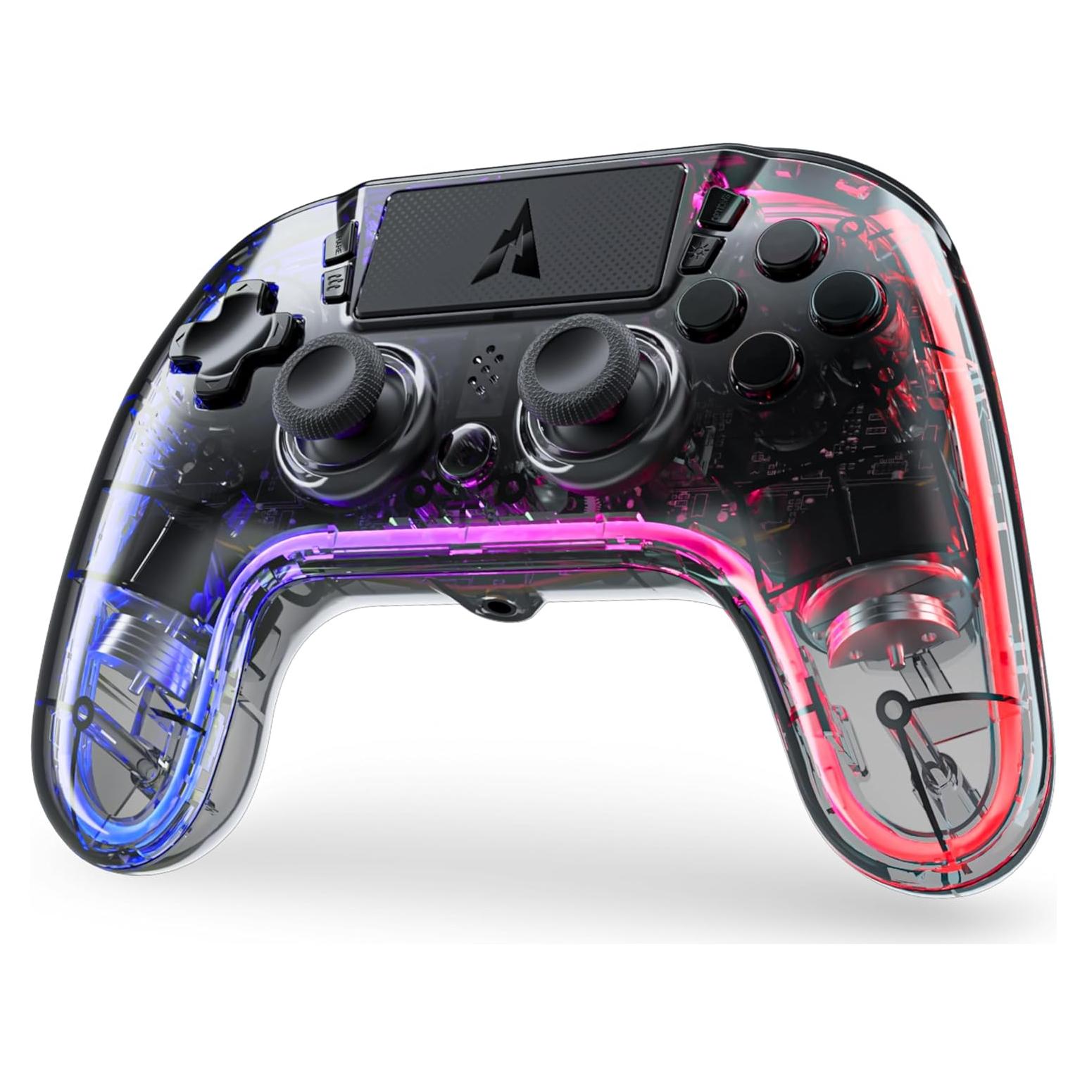 Controlador Inalámbrico AUROCE PS4/PS3/PC RGB Neón