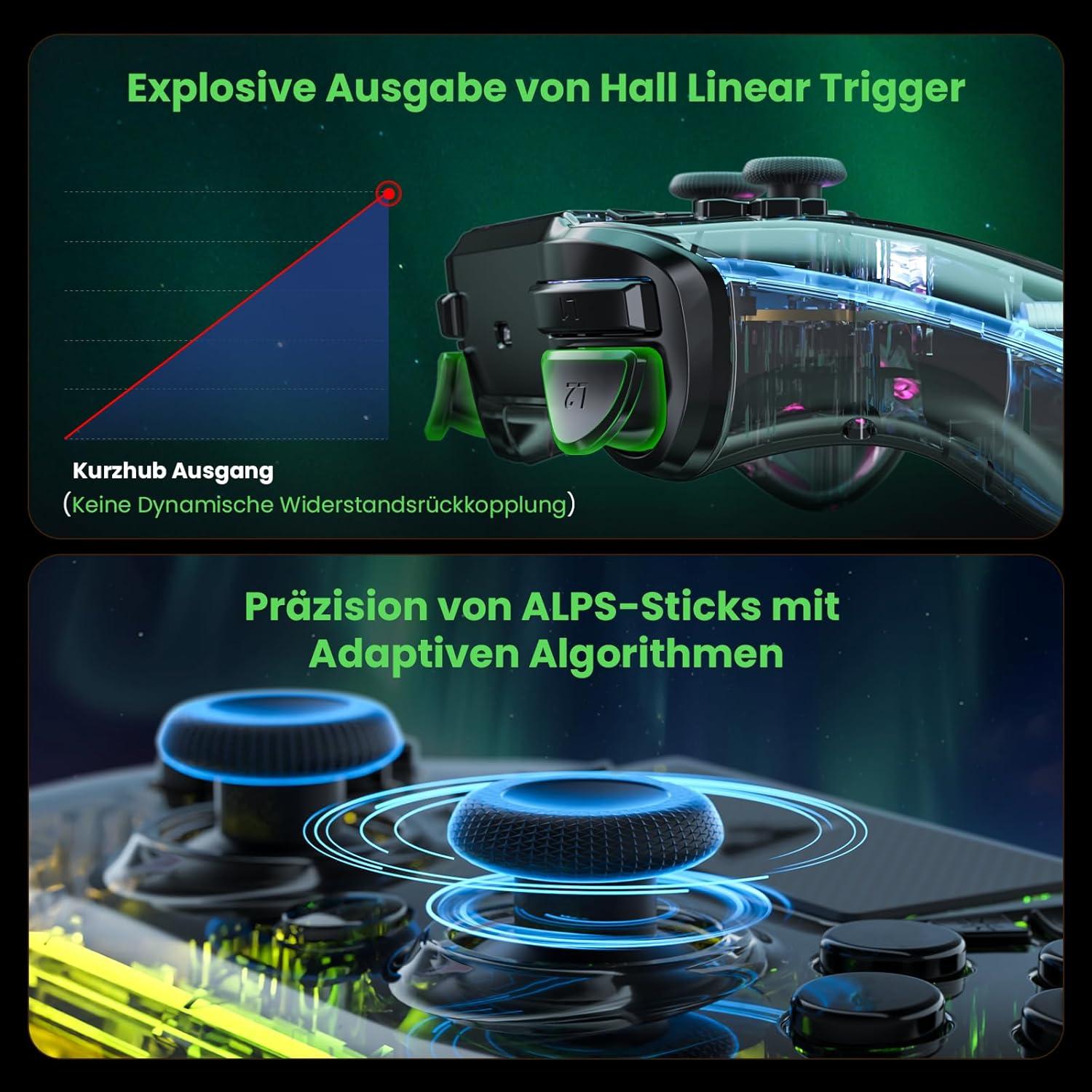 Controlador Inalámbrico AUROCE PS4/PS3/PC RGB Neón