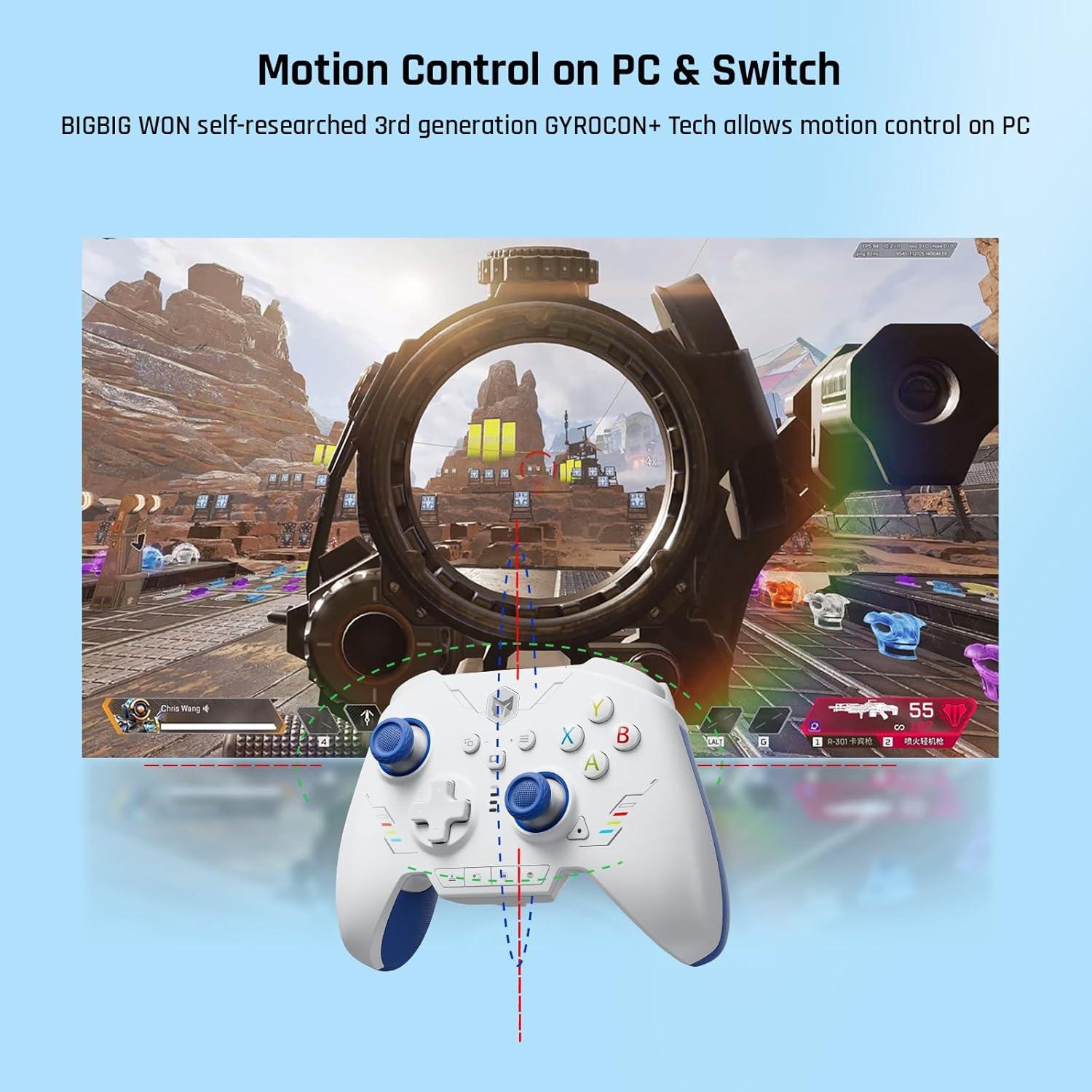 Controlador Inalámbrico BIGBIG WON Rainbow 2 SE Azul - PC/Switch/Android