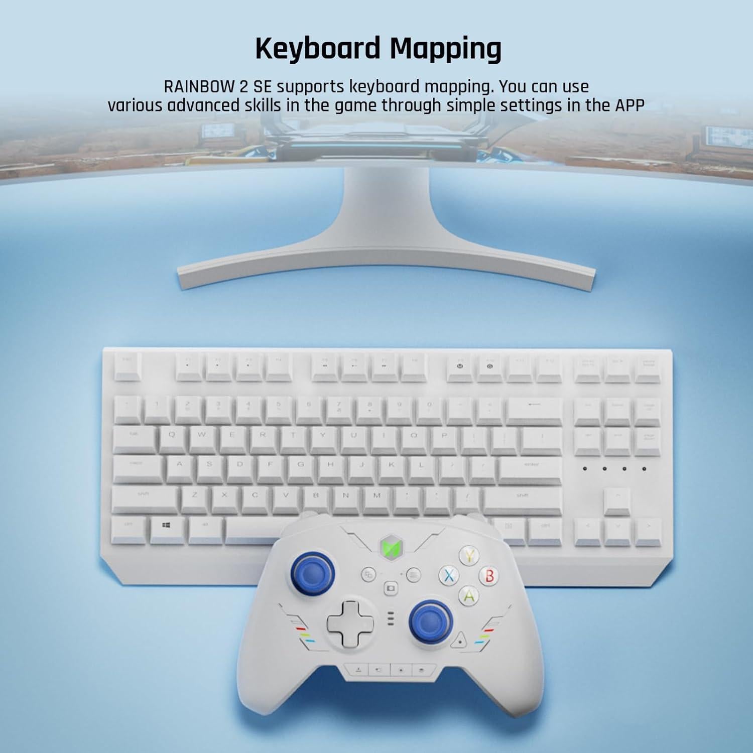 Controlador Inalámbrico BIGBIG WON Rainbow 2 SE Azul - PC/Switch/Android