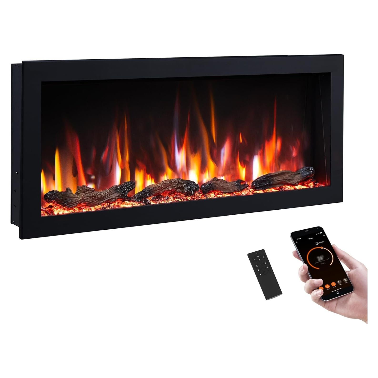 Chimenea Eléctrica PuraFlame 106.68 cm Inteligente 9 Colores