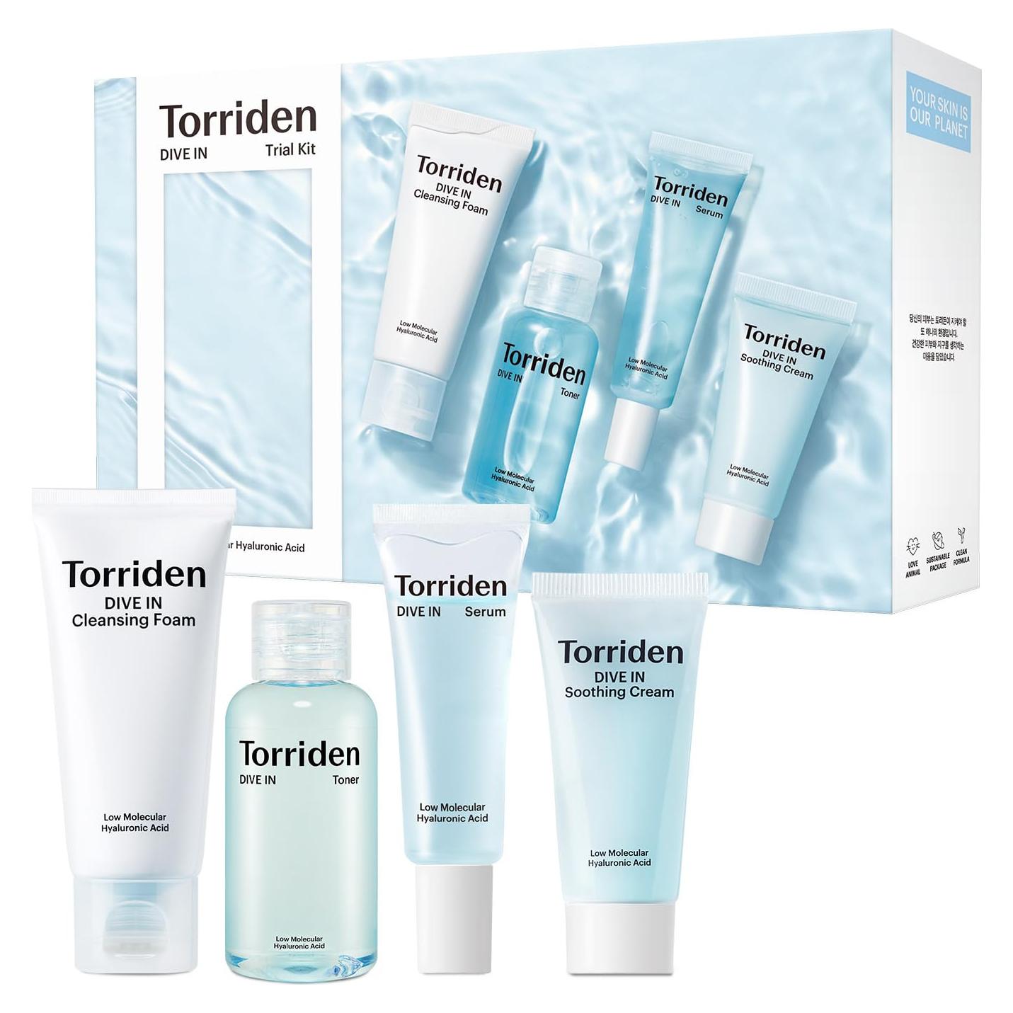 Kit de Cuidado de Piel Torriden DIVE IN 4 Pasos Coreano