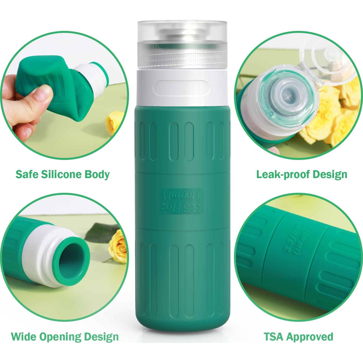 Botellas de Viaje GLAMFIELDS 18 Piezas Silicona 98 ml