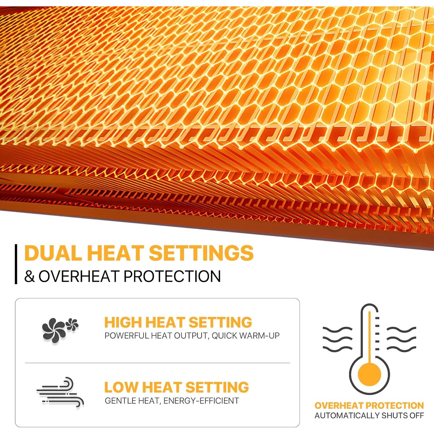 Estufa de Chimenea Eléctrica Mollie SF-2101 1500W Negra