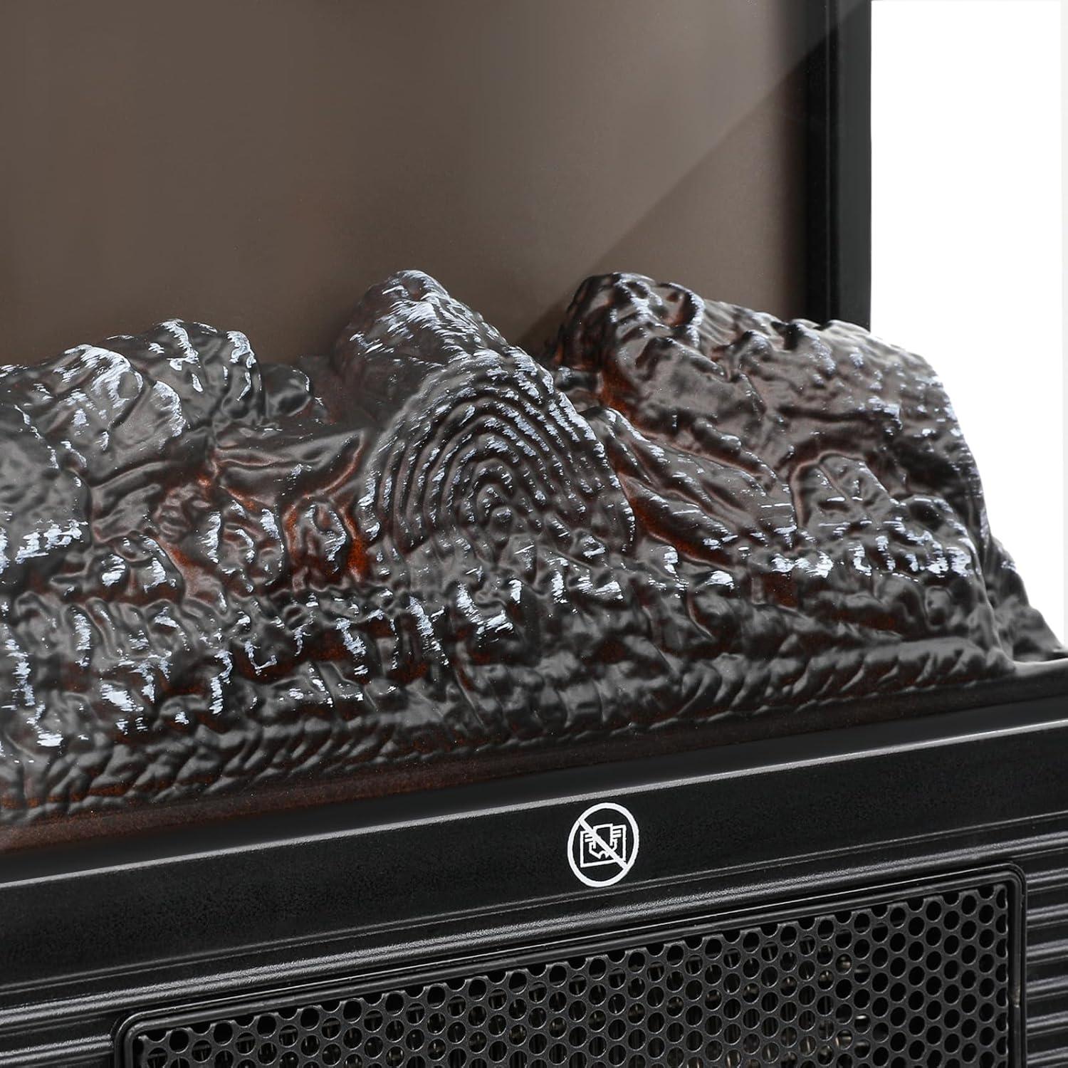 Estufa de Chimenea Eléctrica Mollie SF-2101 1500W Negra