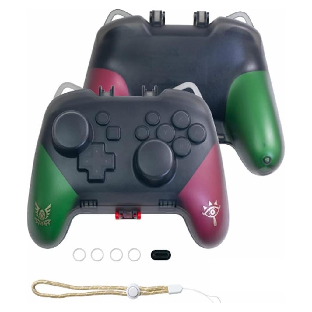 PERFECTSIGHT Switch Pro Controller Protective Case, Cute Cat Ear Hard Shell Joystick Protector Carrying Case, Heavy Duty Switch Accessory Protective Cover Travel Stroage Case - Black