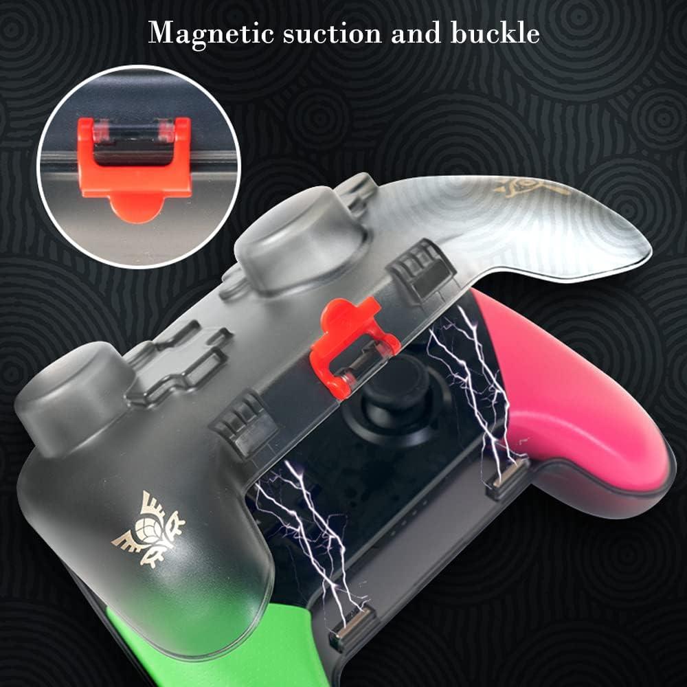 PERFECTSIGHT Switch Pro Controller Protective Case, Cute Cat Ear Hard Shell Joystick Protector Carrying Case, Heavy Duty Switch Accessory Protective Cover Travel Stroage Case - Black