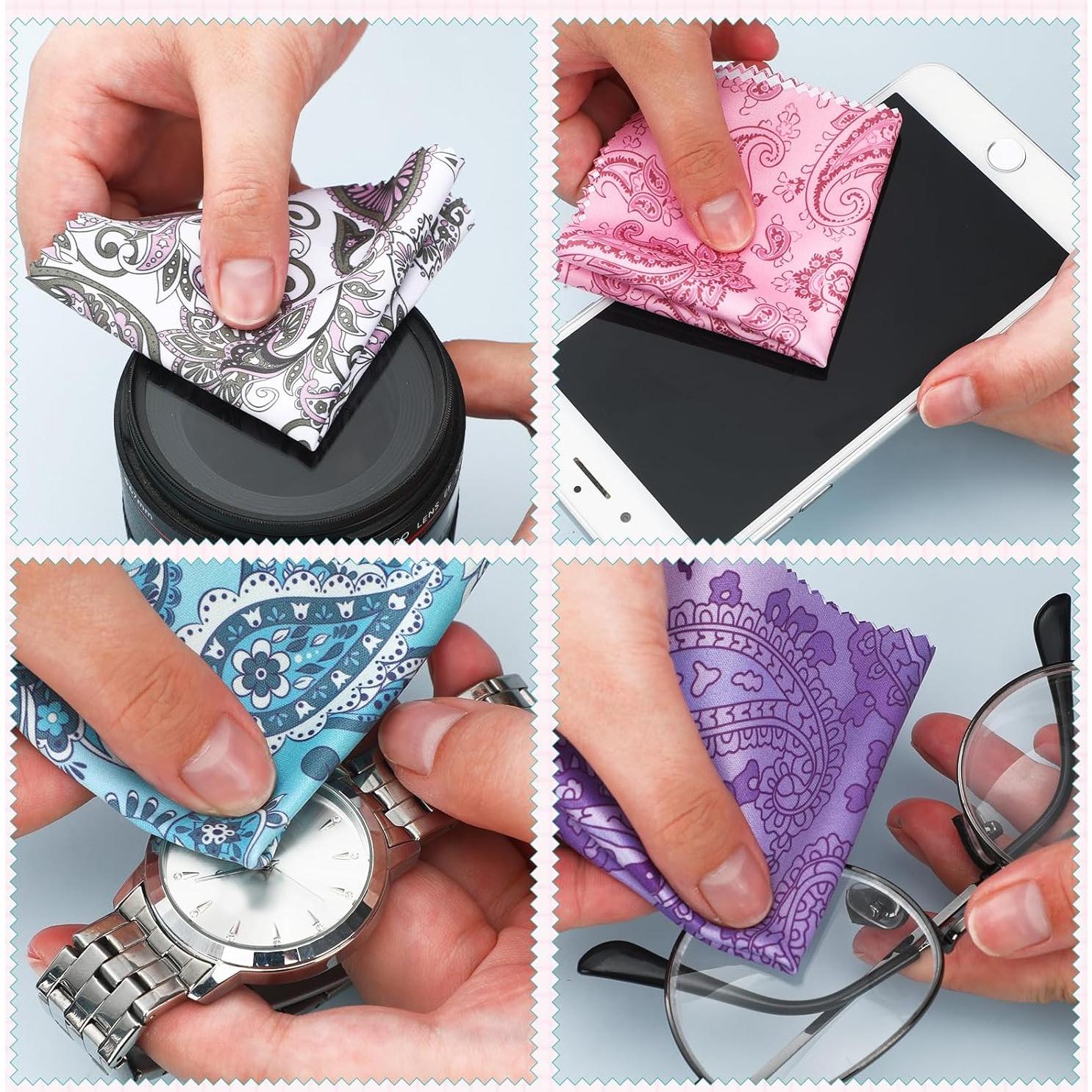 20 Paños de Microfibra Sinmoe 15x15 cm para Limpiar Gafas