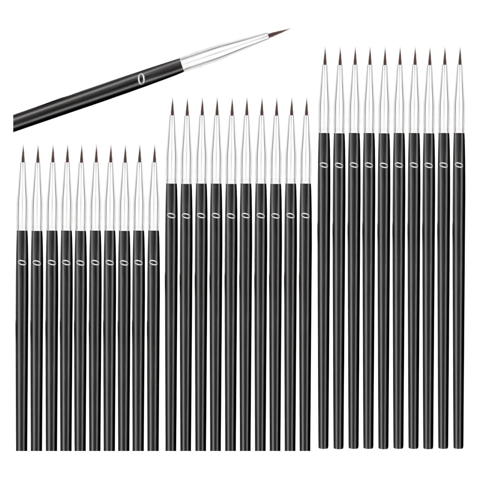Anezus 30 Pinceles Finos #0 para Acuarela y Acrílico