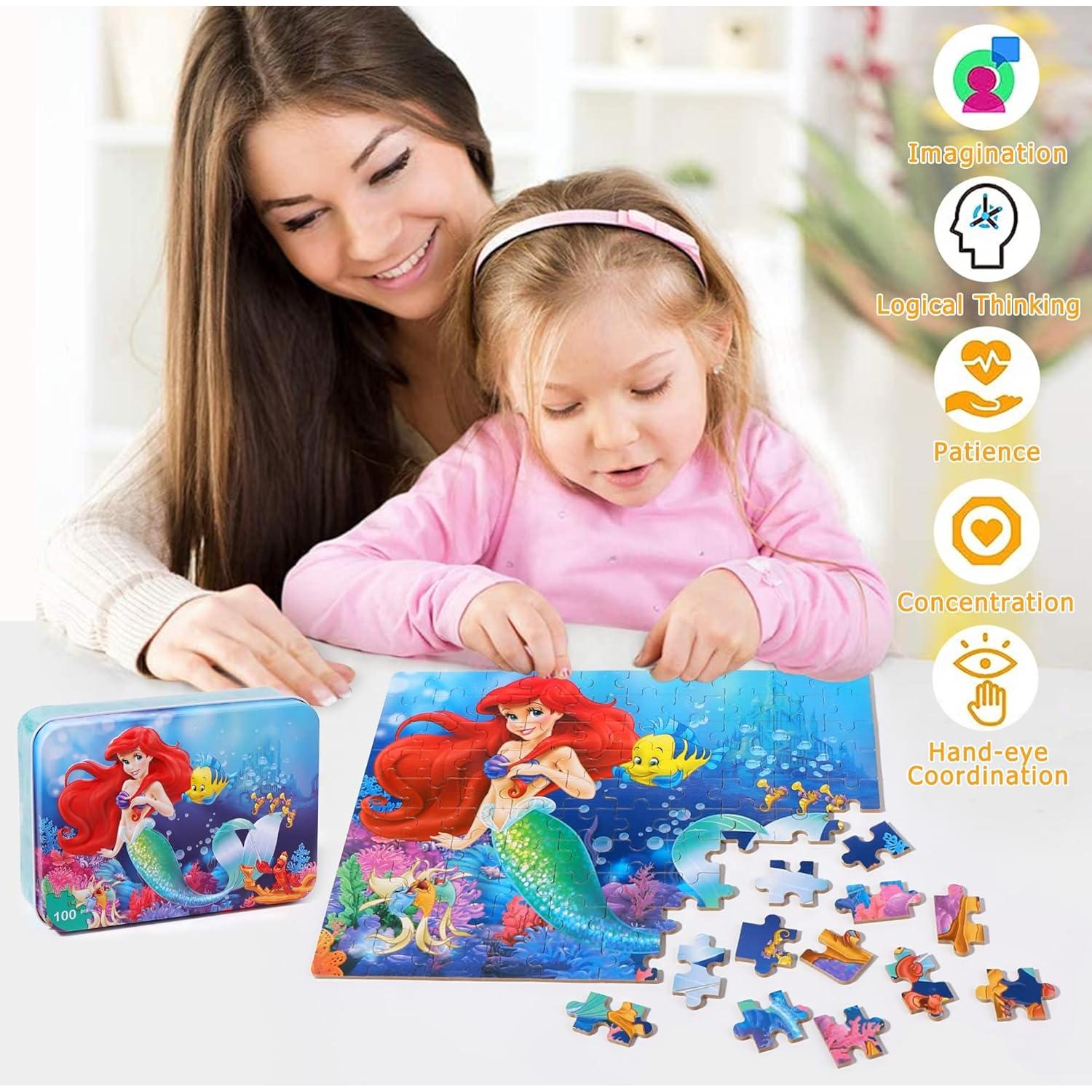 Rompecabezas Educativos LELEMON 100 Piezas Niños 4-8 Años