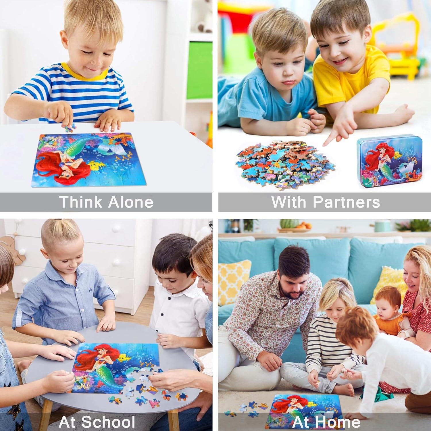 Rompecabezas Educativos LELEMON 100 Piezas Niños 4-8 Años