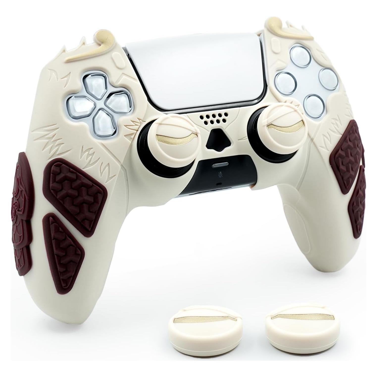 Cubierta de Silicona Ergonomica CHIN FAI para Controlador PS5 Beige