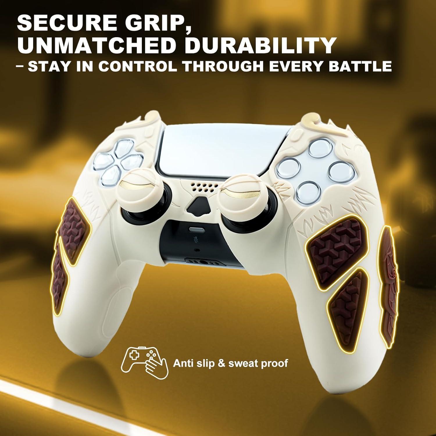 Cubierta de Silicona Ergonomica CHIN FAI para Controlador PS5 Beige