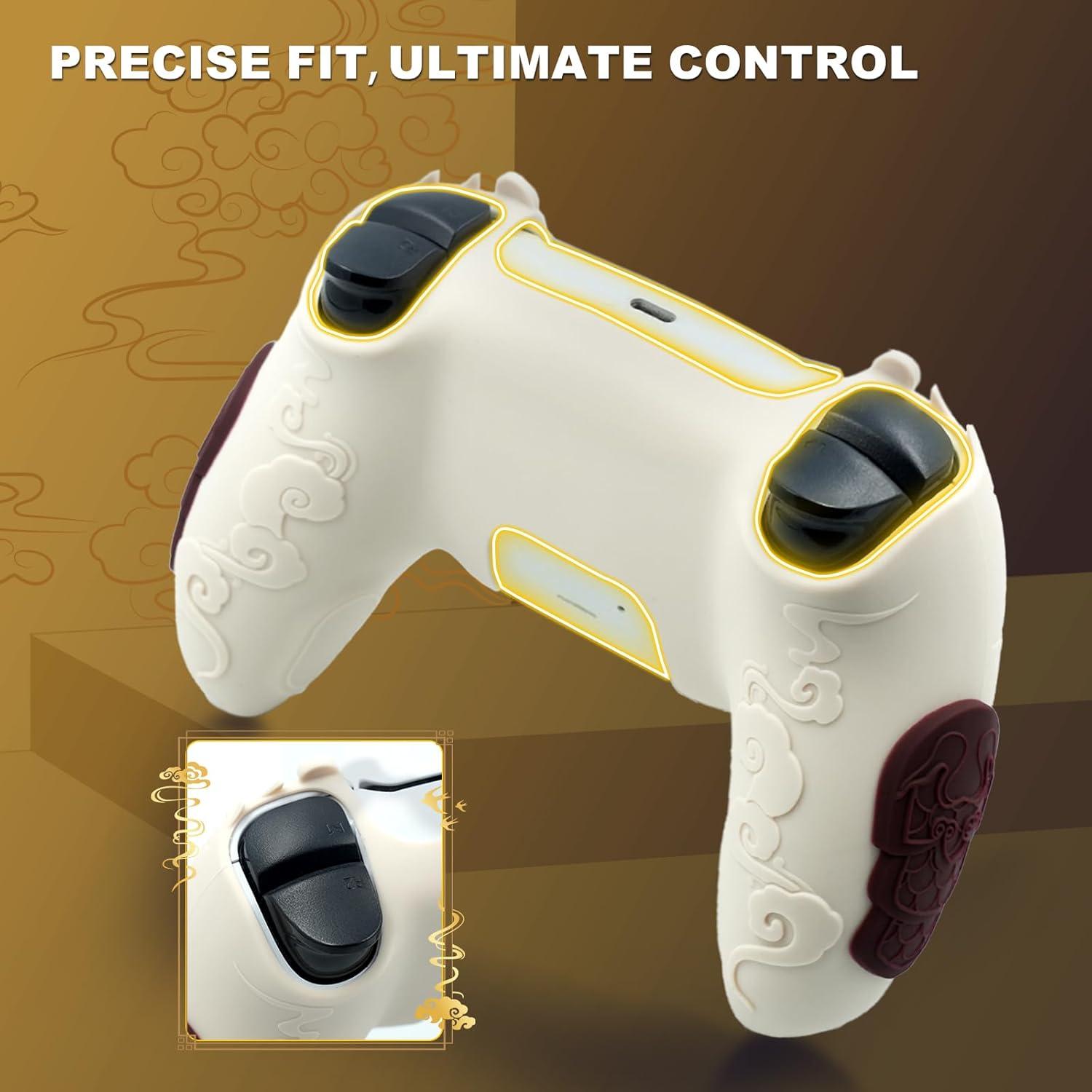 Cubierta de Silicona Ergonomica CHIN FAI para Controlador PS5 Beige