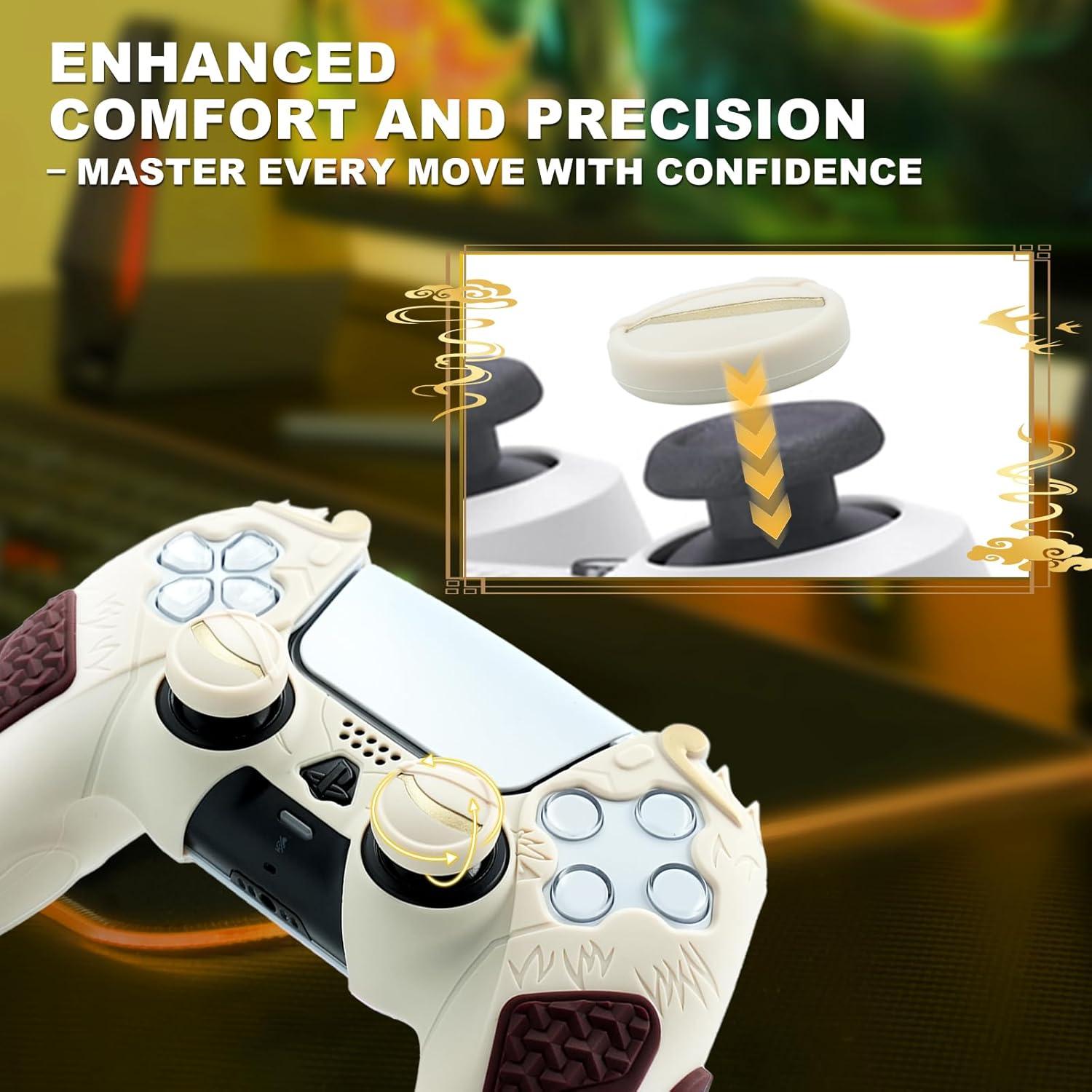 Cubierta de Silicona Ergonomica CHIN FAI para Controlador PS5 Beige