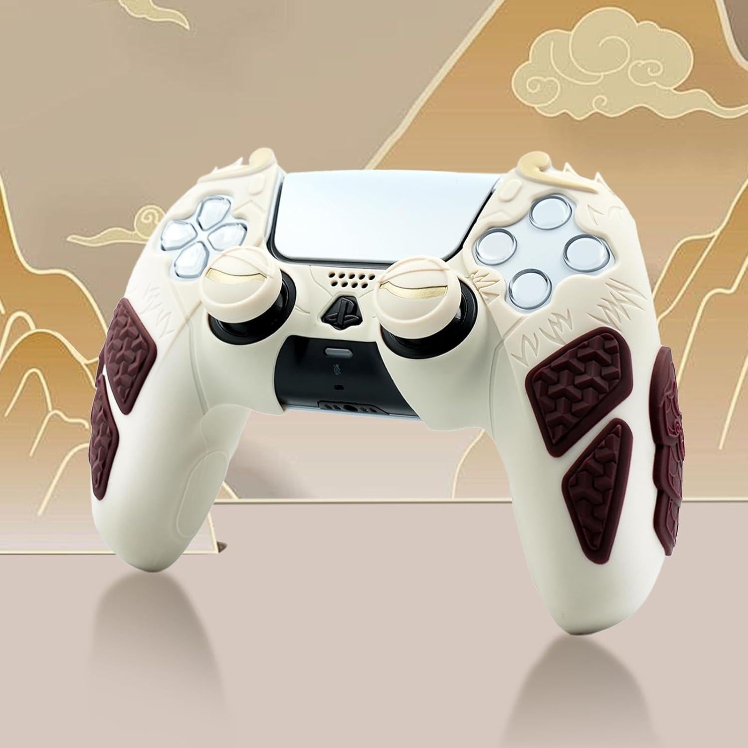 Cubierta de Silicona Ergonomica CHIN FAI para Controlador PS5 Beige