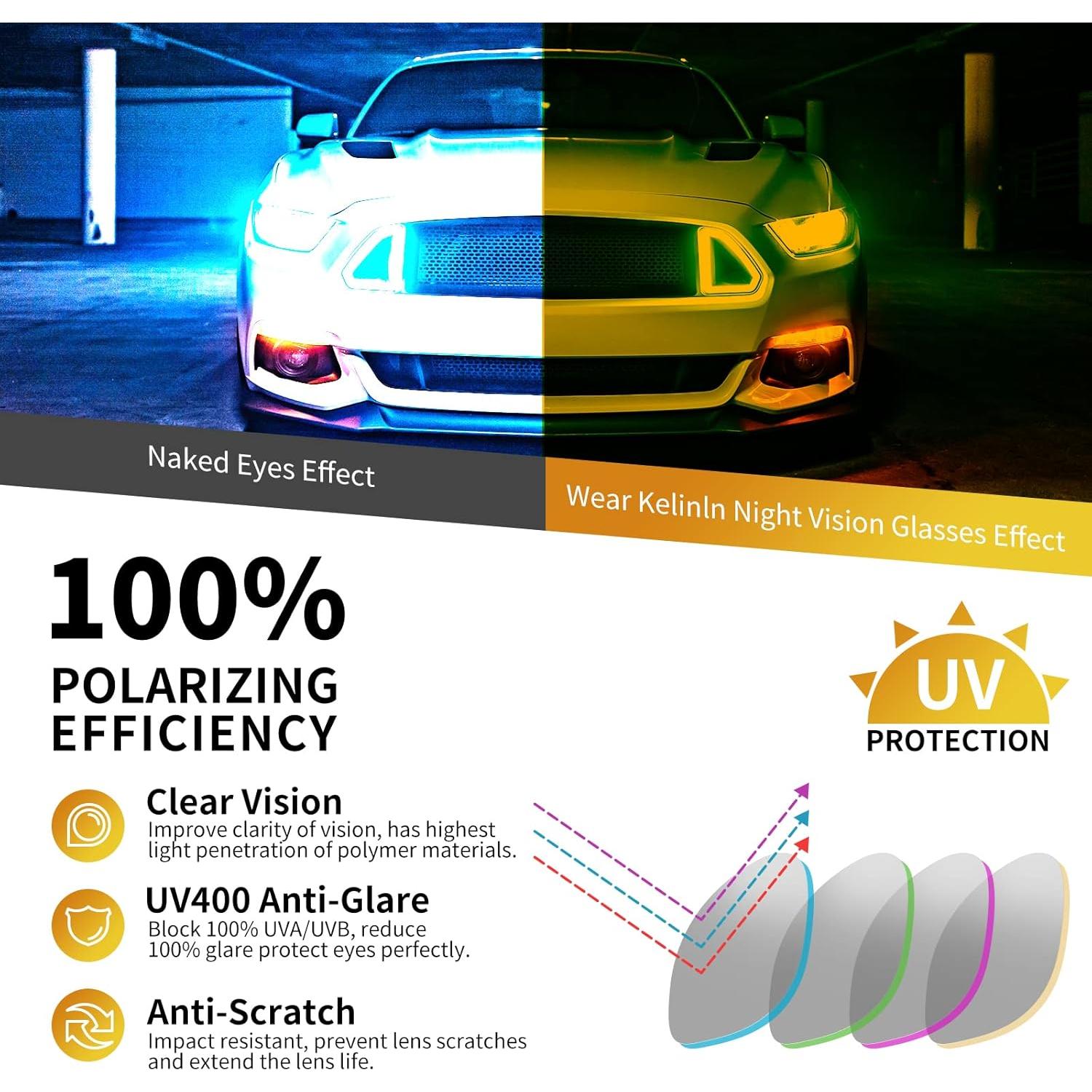Gafas de Conducción Kelinln Polarizadas Nocturnas HD