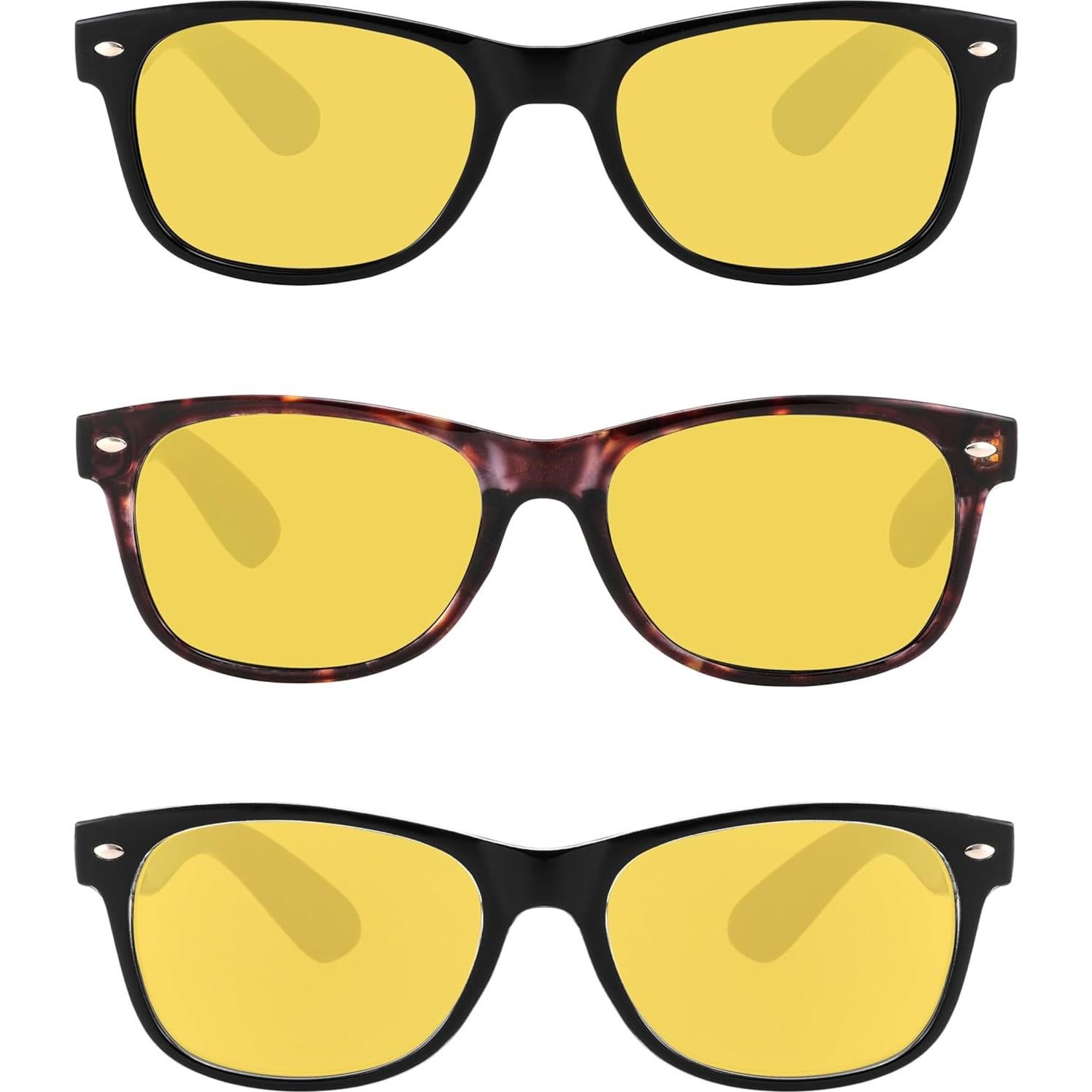 Gafas de Conducir de Noche Yogo Vision - Paquete de 3 Unisex