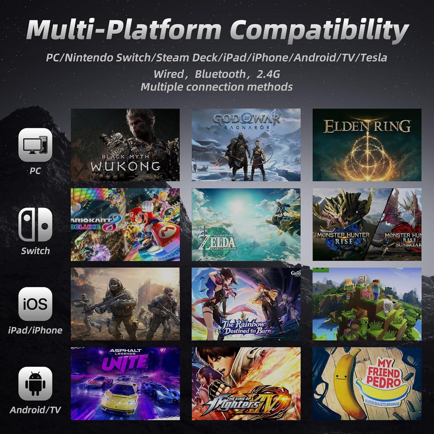 Controlador Pro Mytrix para PC y Móvil, Inalámbrico 2.4G