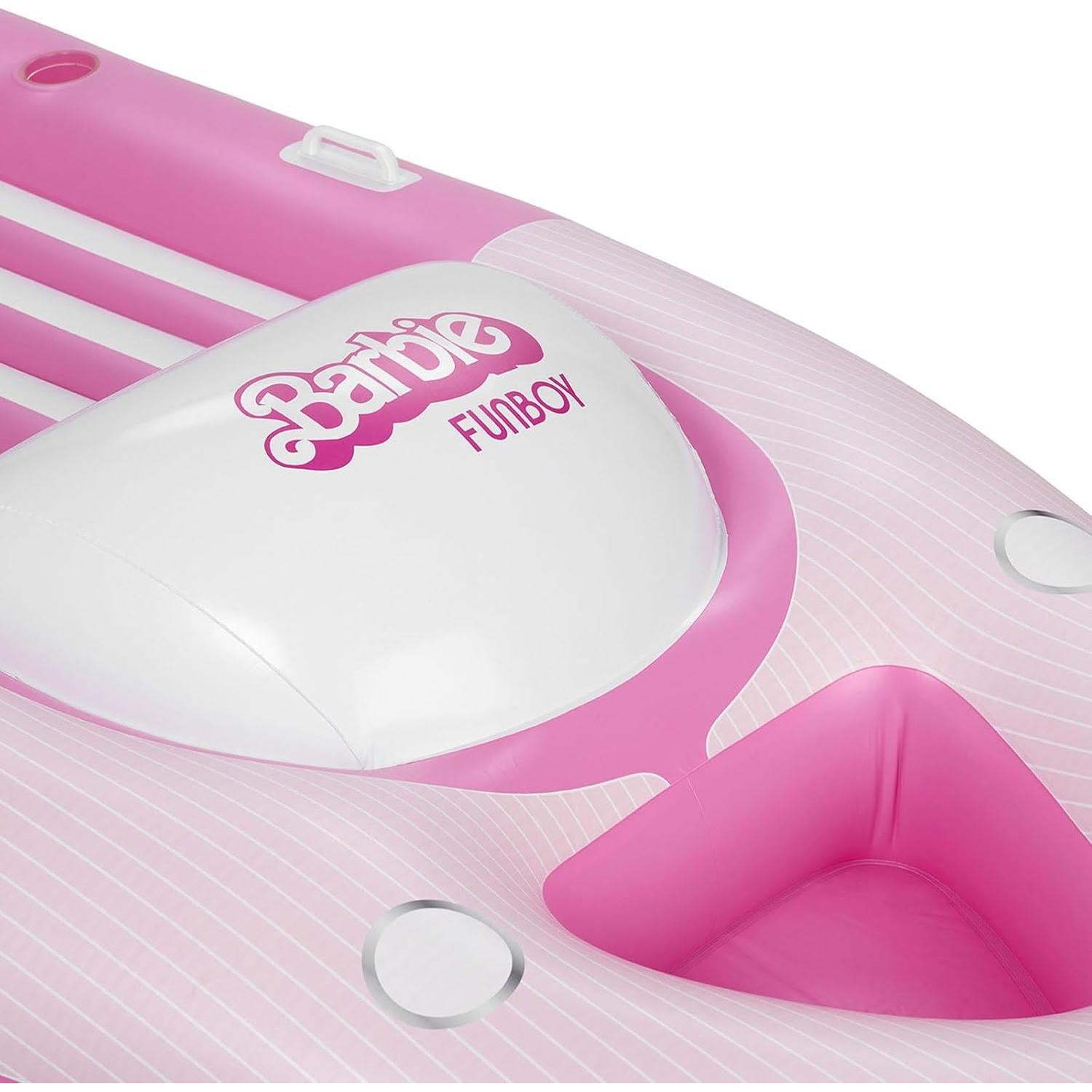 Flotador Bote de Velocidad FUNBOY Barbie 274 cm Edición Limitada