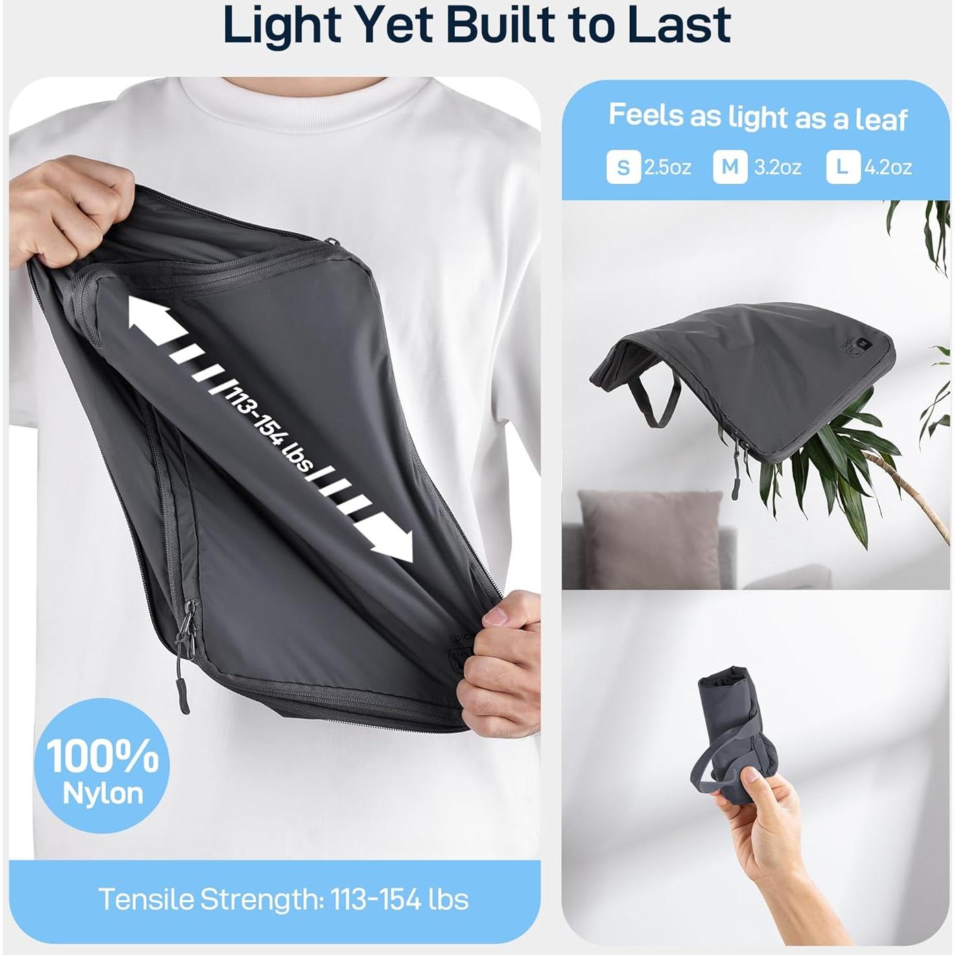 Cubos de Empaque EPICKA 4 Piezas Ultra-Ligeros y Resistentes