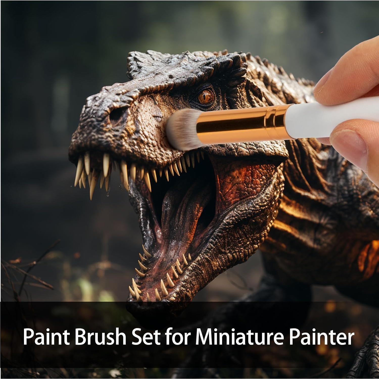 Cepillos de Pintura Miniatura UNIMEIX 12 Piezas Detalle