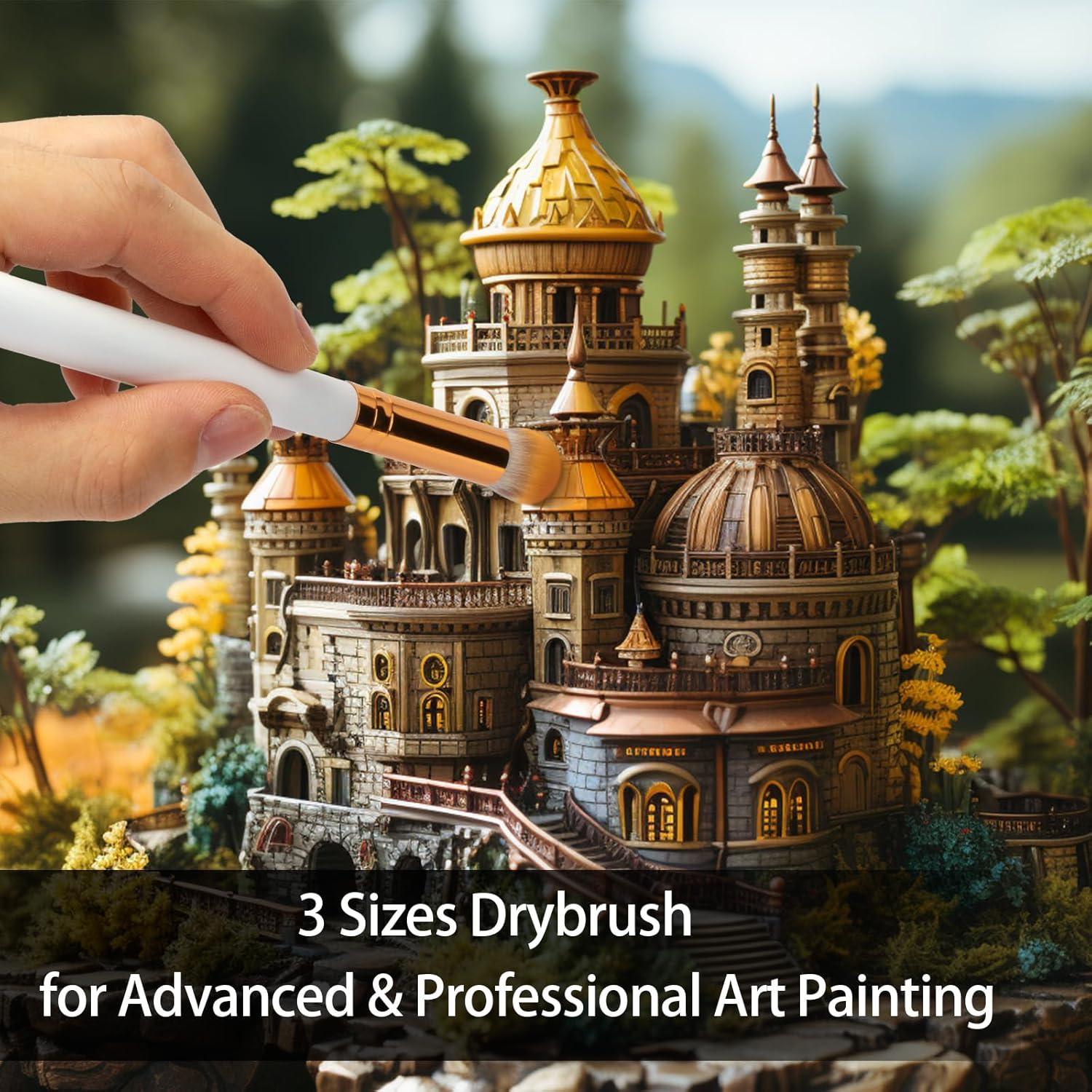 Cepillos de Pintura Miniatura UNIMEIX 12 Piezas Detalle