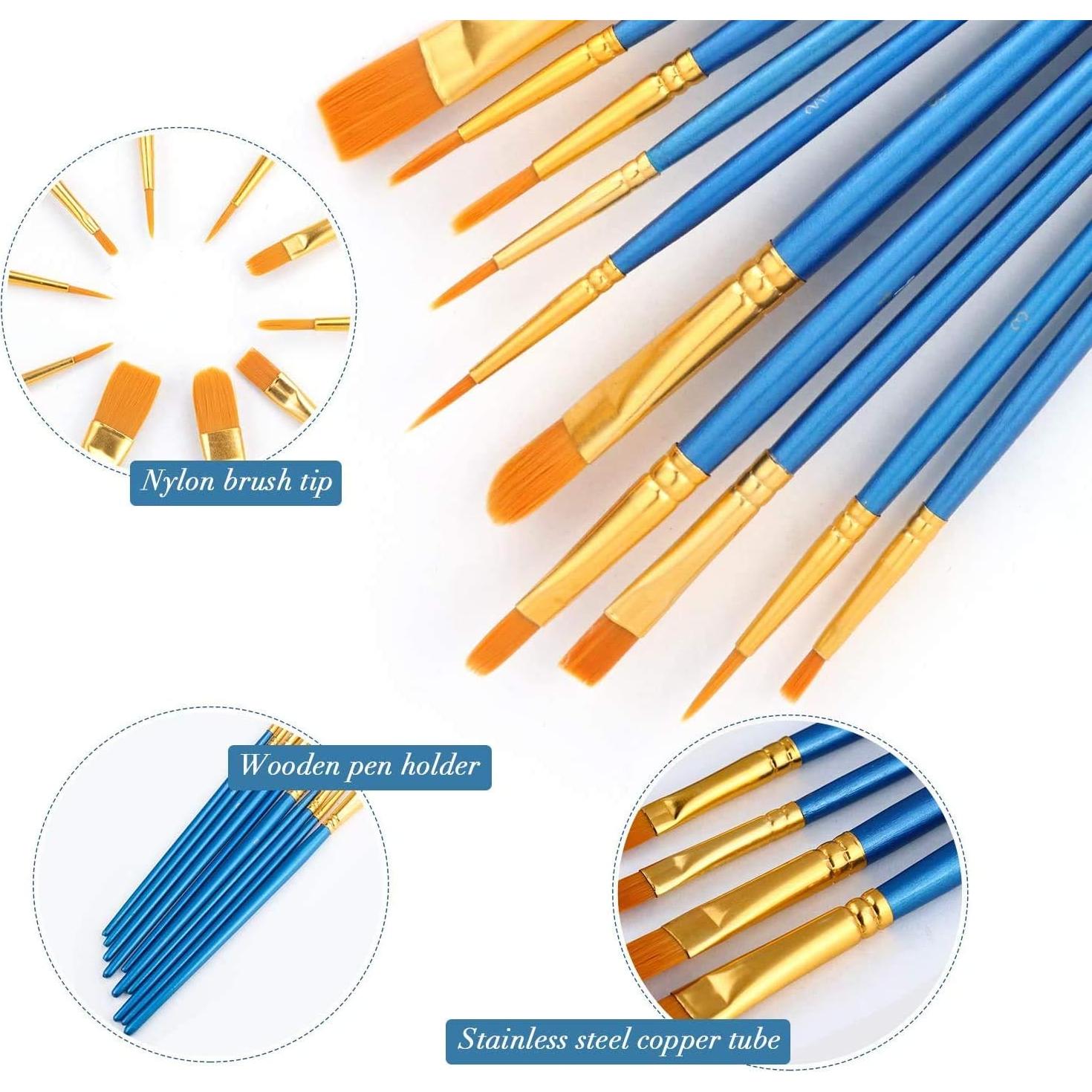 Juego de Pinceles AROIC 500 Piezas Nylon para Pintura