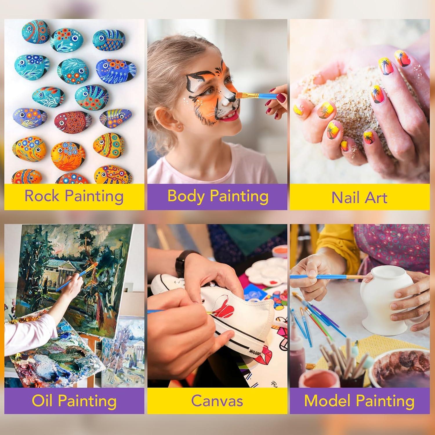 Juego de Pinceles AROIC 500 Piezas Nylon para Pintura