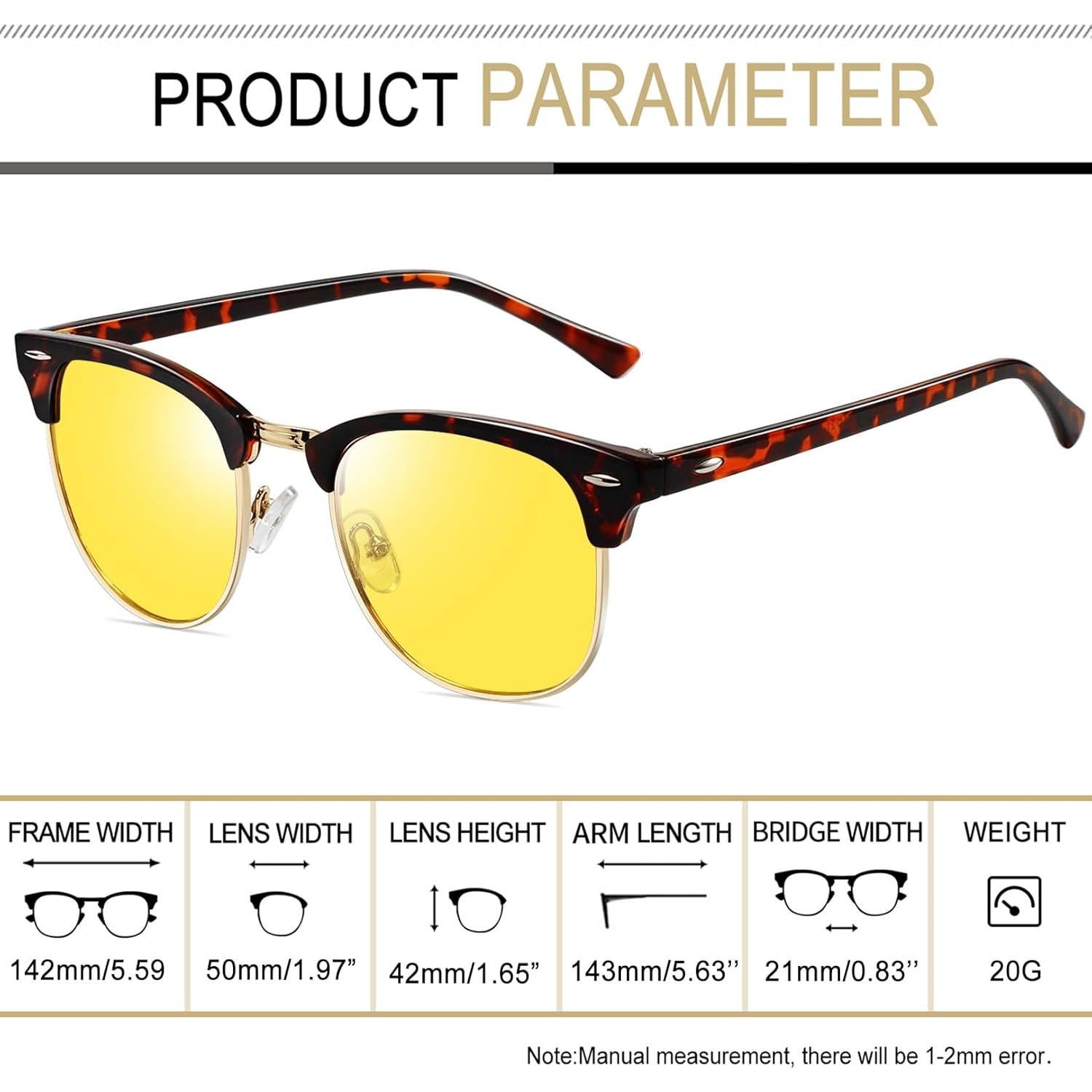 Gafas de sol Joopin H9041 medio marco polarizadas UV400